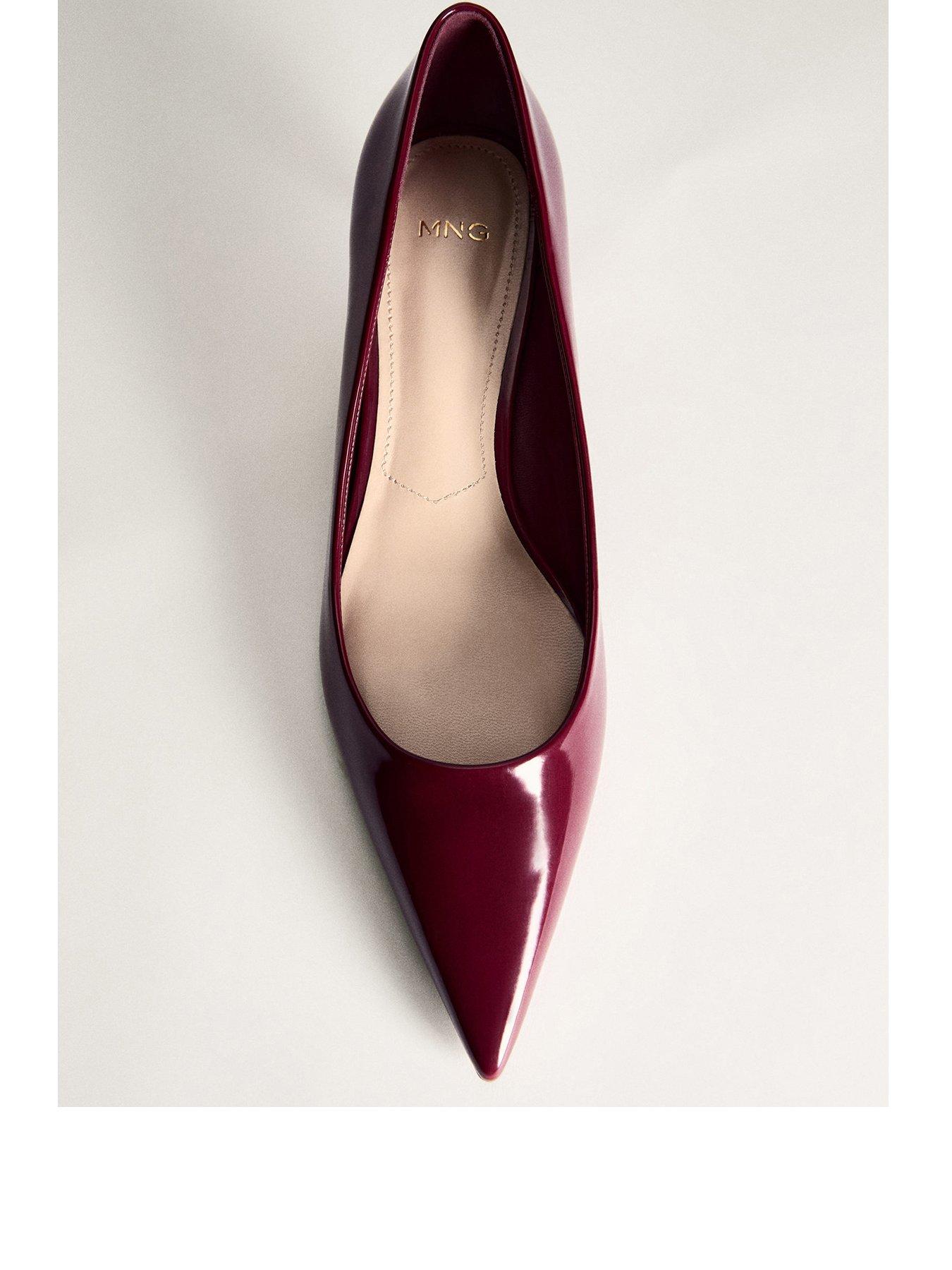 Image 2 of 4 of Mango Kitten Pointed Toe Shoe With Patent Leather Effect