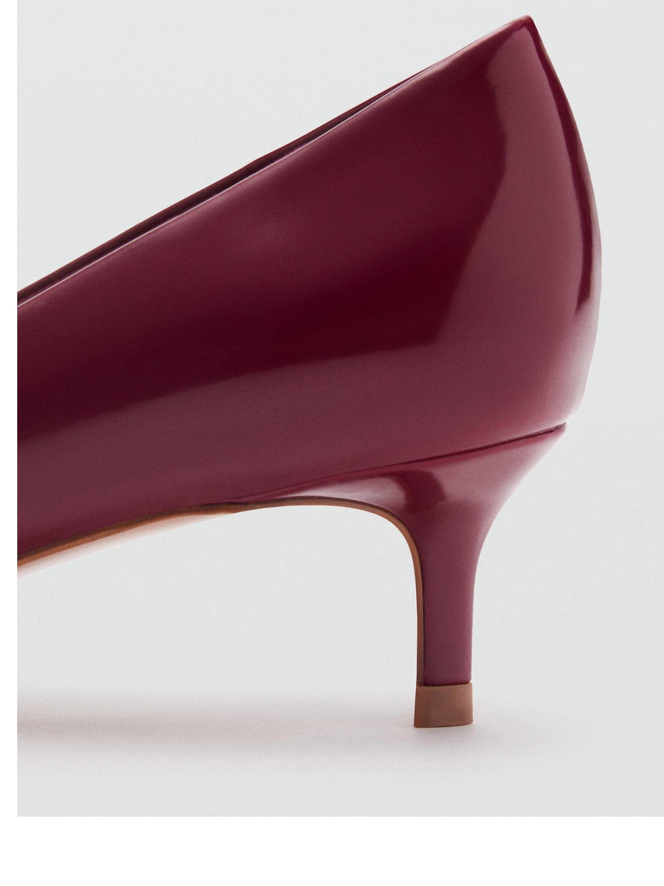 Image 3 of 4 of Mango Kitten Pointed Toe Shoe With Patent Leather Effect