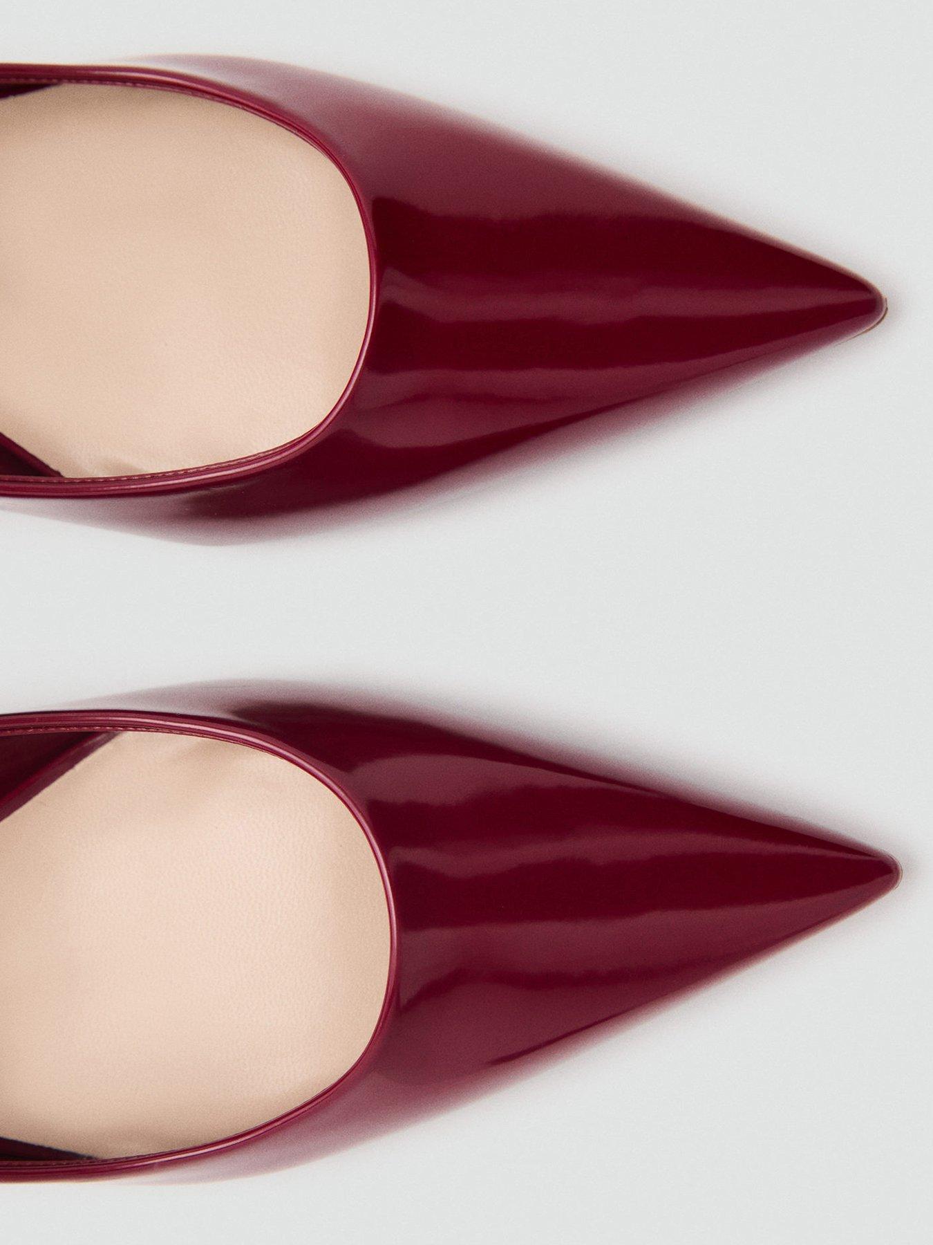 Image 4 of 4 of Mango Kitten Pointed Toe Shoe With Patent Leather Effect