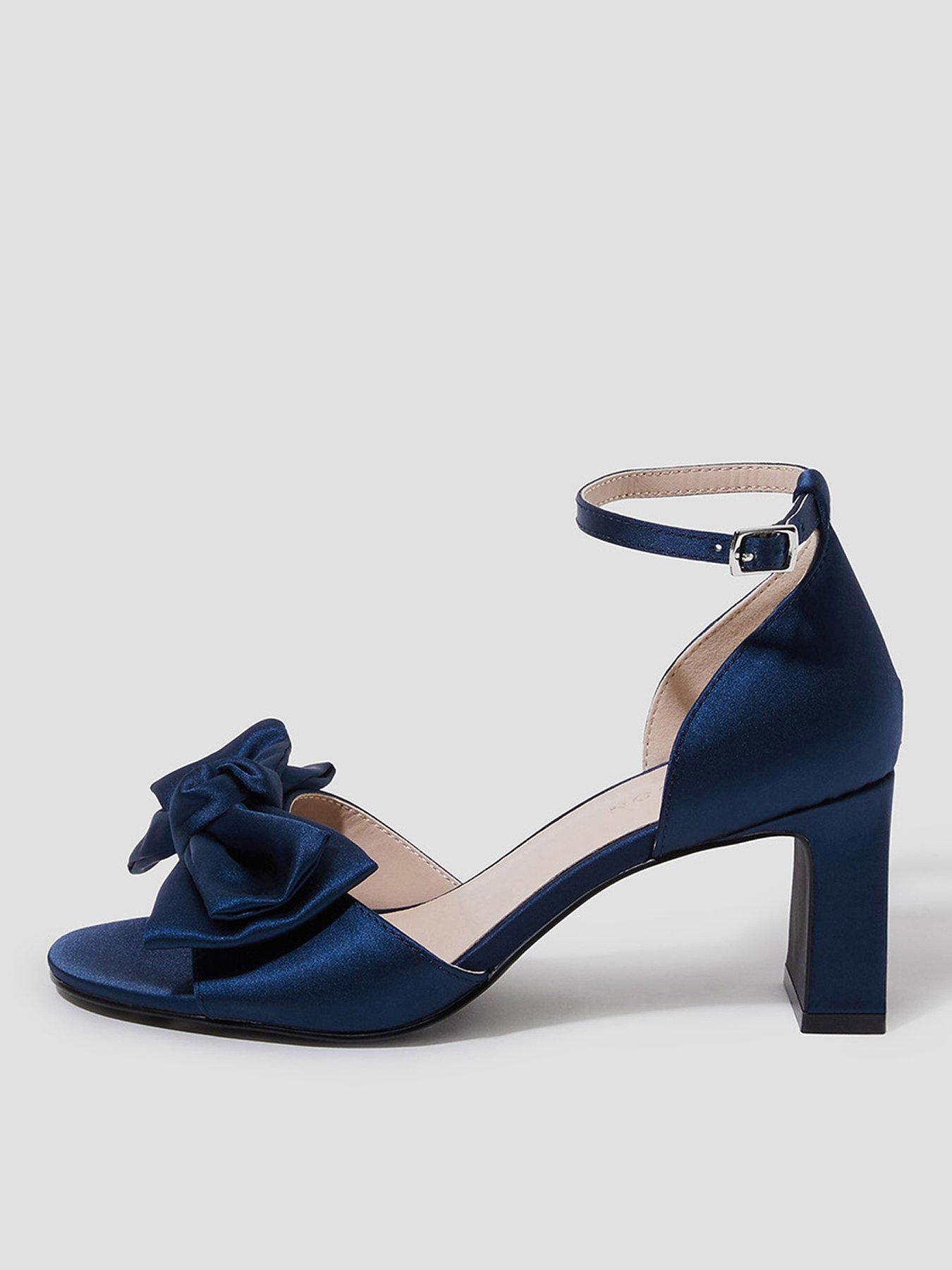 Monsoon Tilda Satin Bow Sandal Navy Very