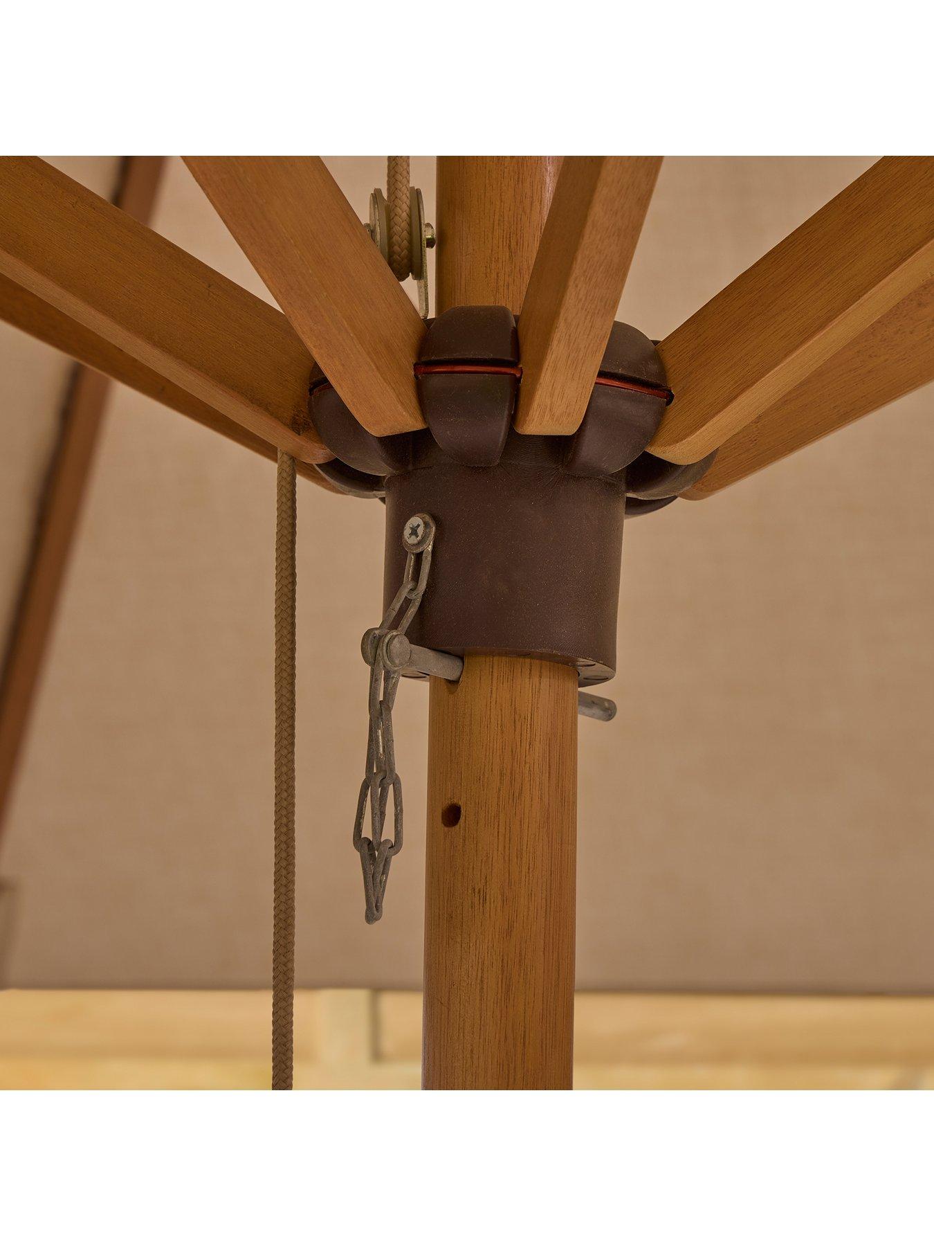 Image 4 of 5 of Rowlinson Ashdown Wooden Parasol - 2m