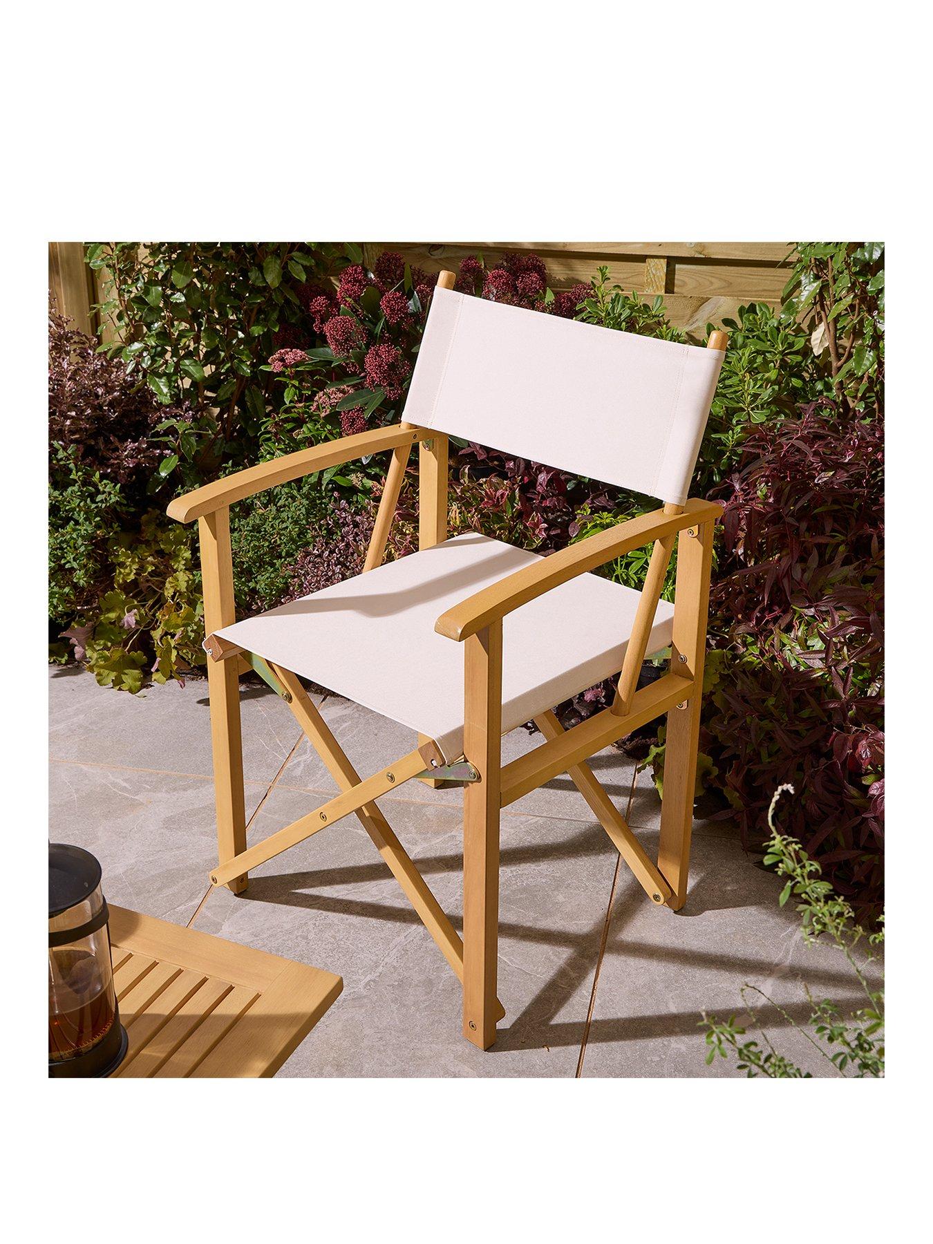 Rowlinson Ascot Folding Director's Chair Natural Very