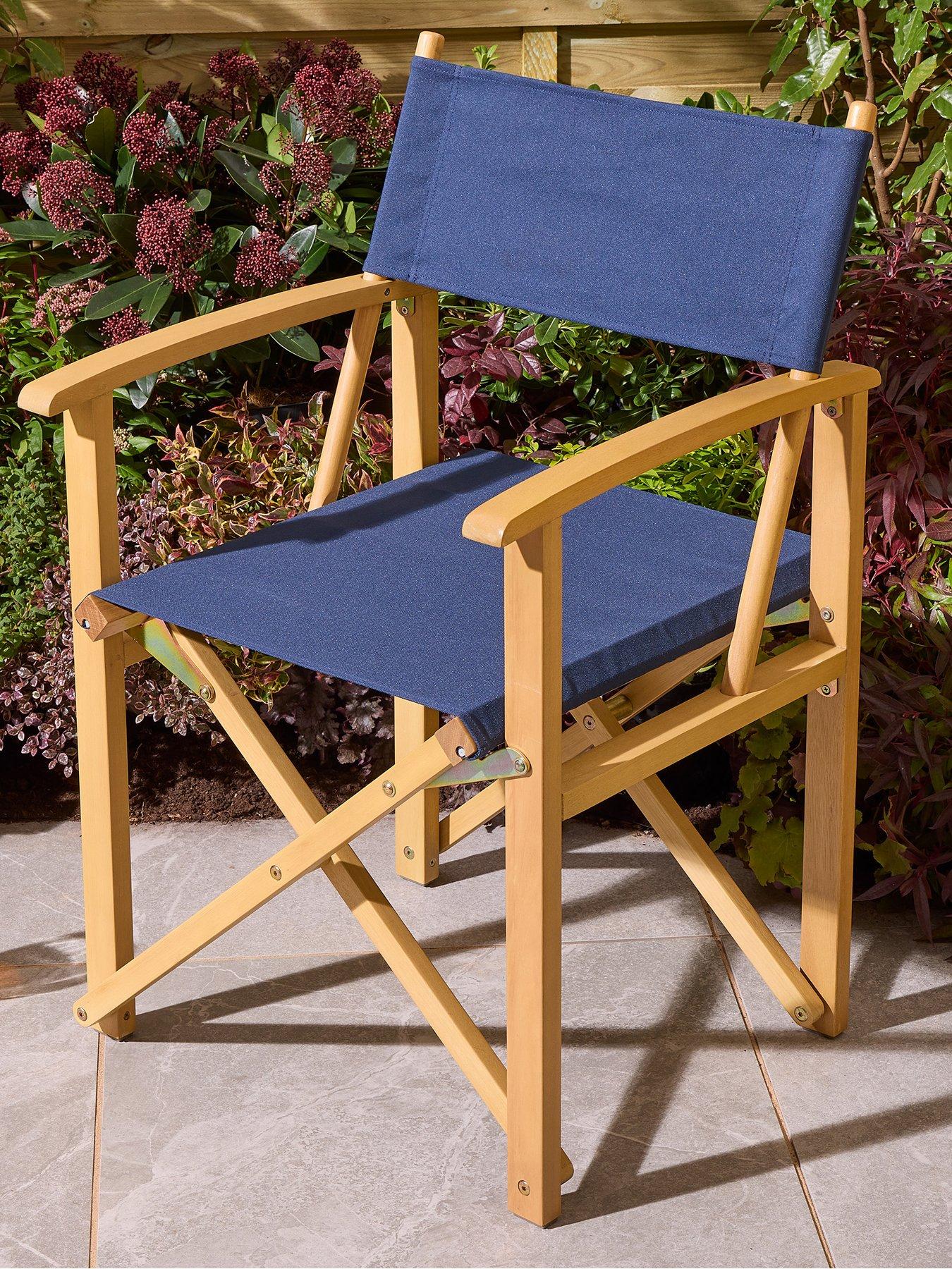 Rowlinson Ascot Folding Director's Chair Midnight Blue Very
