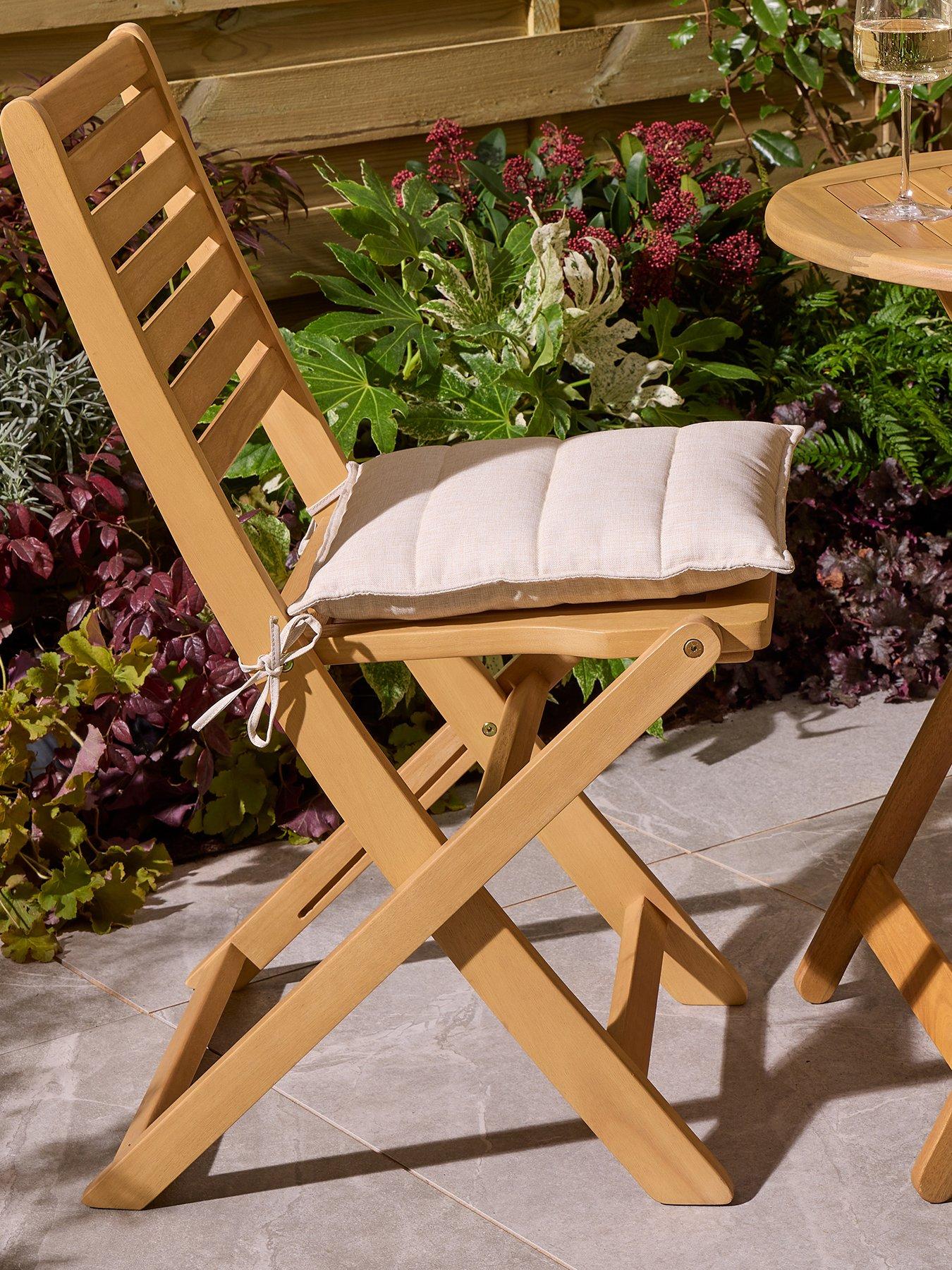 Rowlinson Ashdown Folding Bistro Set With Cushions Very