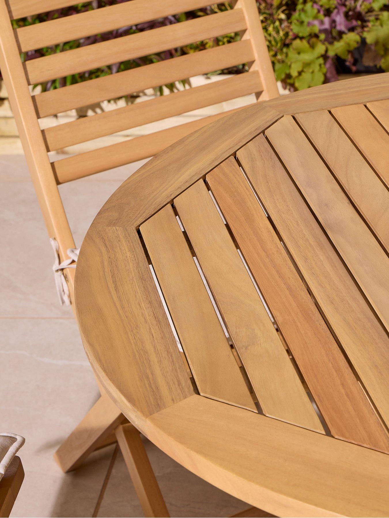 Image 5 of 7 of Rowlinson Ashdown Folding 8 Seat Oval Dining Set With Cushions