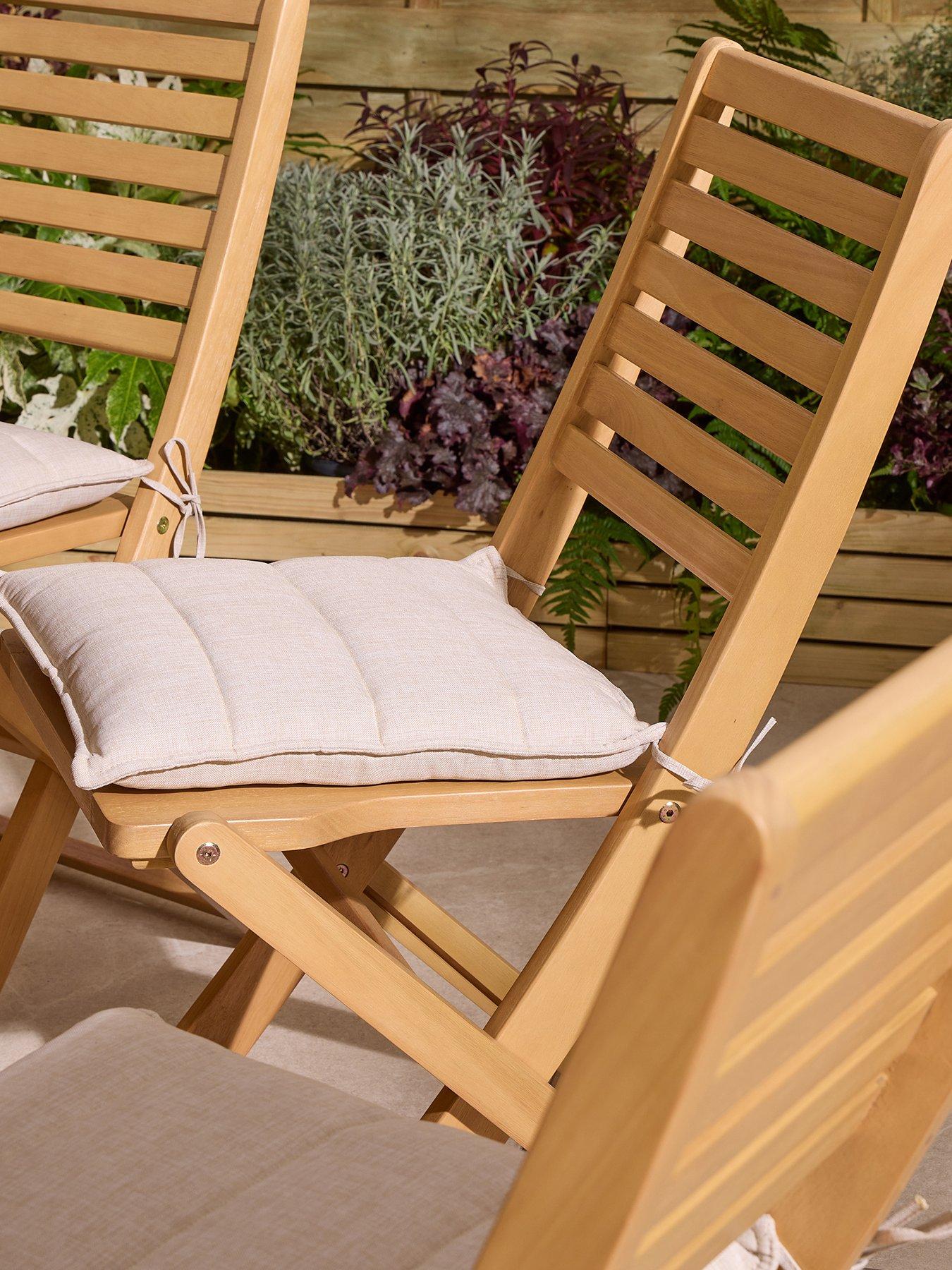 Image 4 of 6 of Rowlinson Ashdown Folding 8 Seat Round Dining Set With Cushions