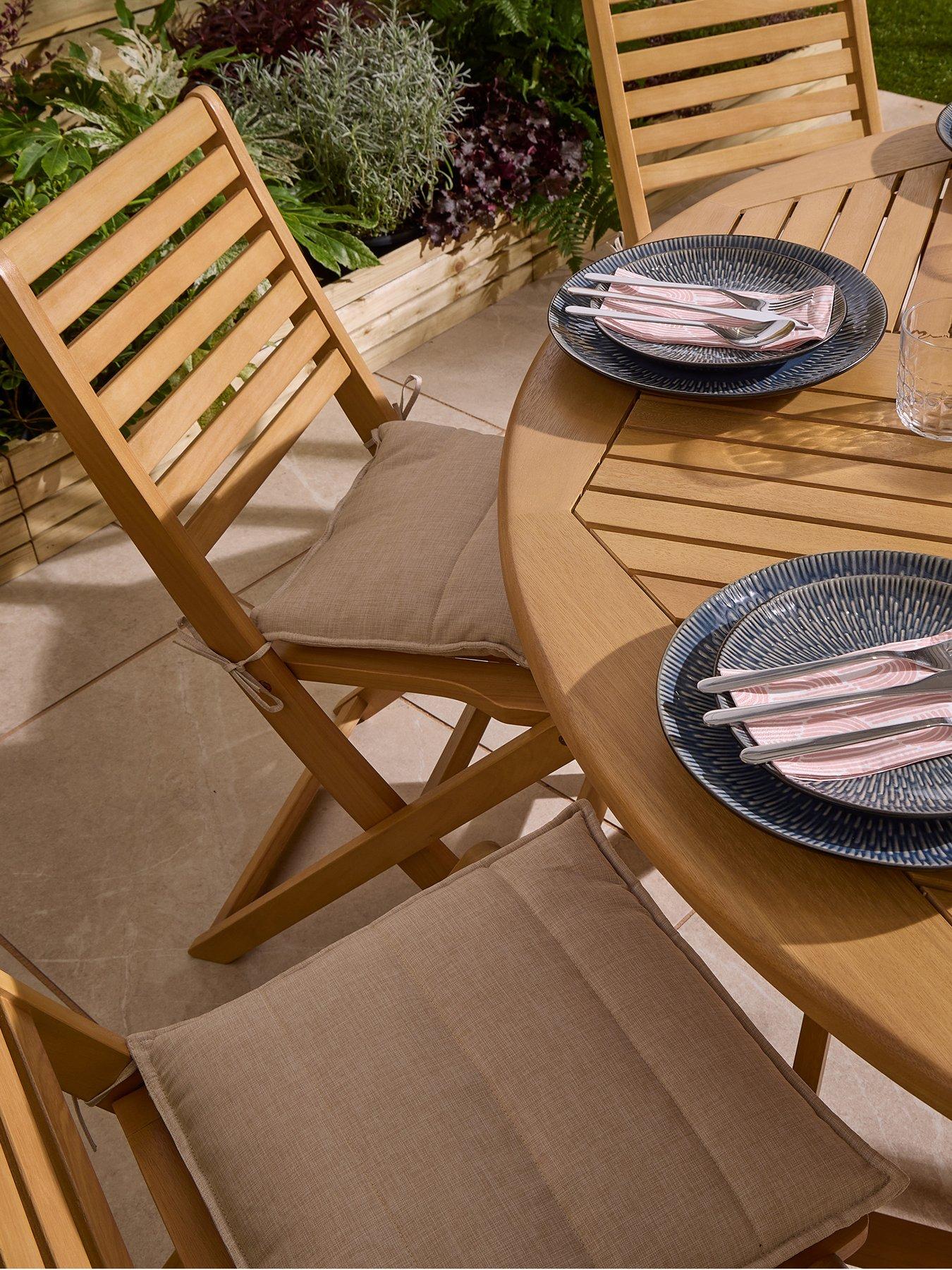 Image 6 of 6 of Rowlinson Ashdown Folding 8 Seat Round Dining Set With Cushions