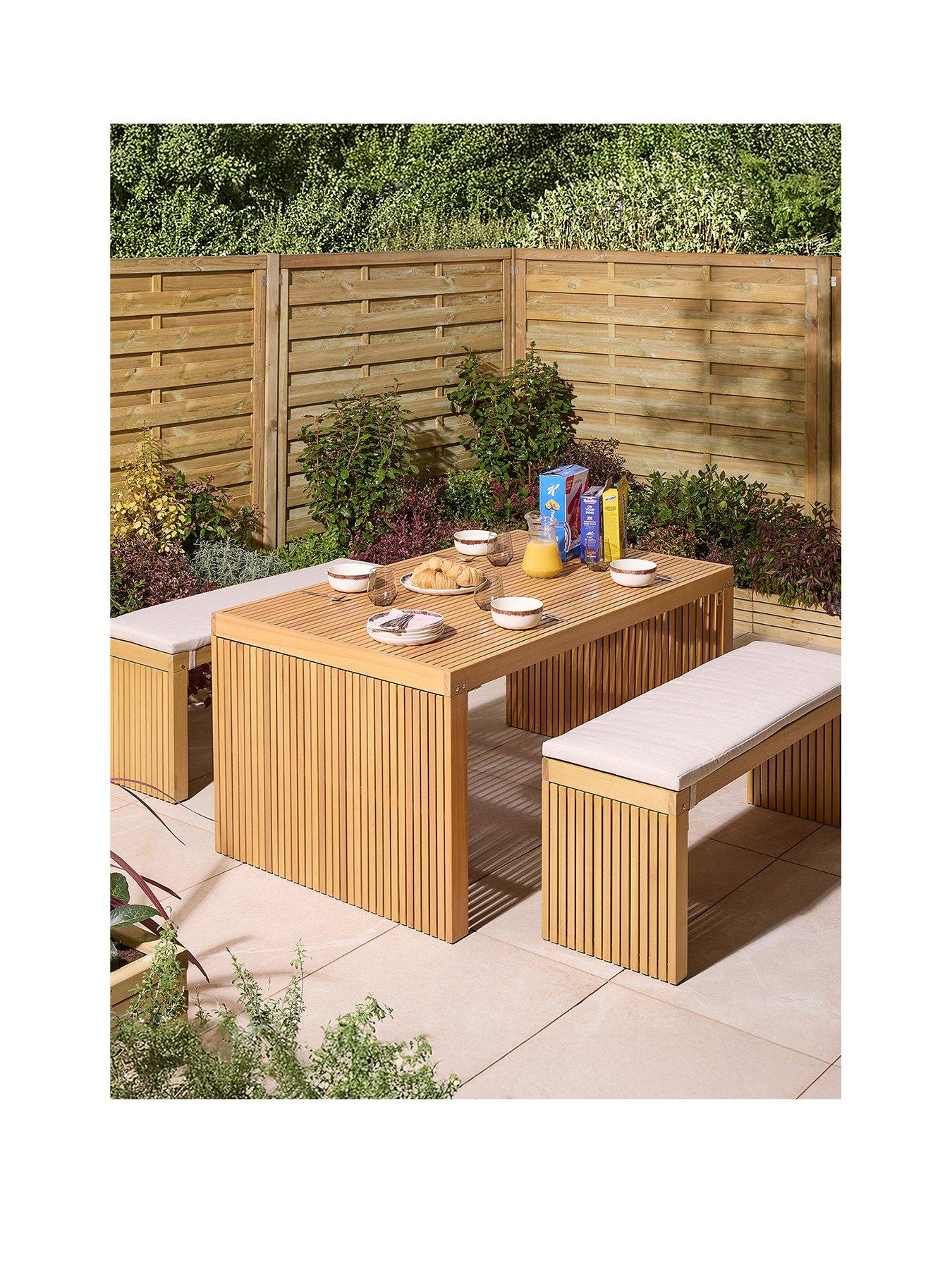 Image 2 of 7 of Rowlinson Kyoto 4 Seat Dining Set With Cushions