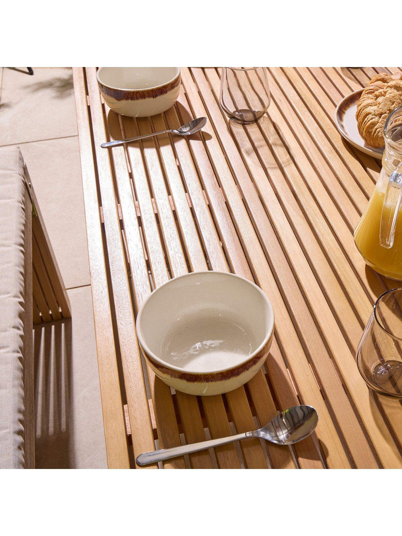 Image 7 of 7 of Rowlinson Kyoto 4 Seat Dining Set With Cushions