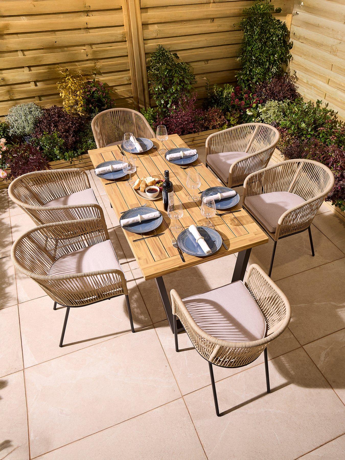 undefined Oslo 6 Seat Dining Set - 160cm Table