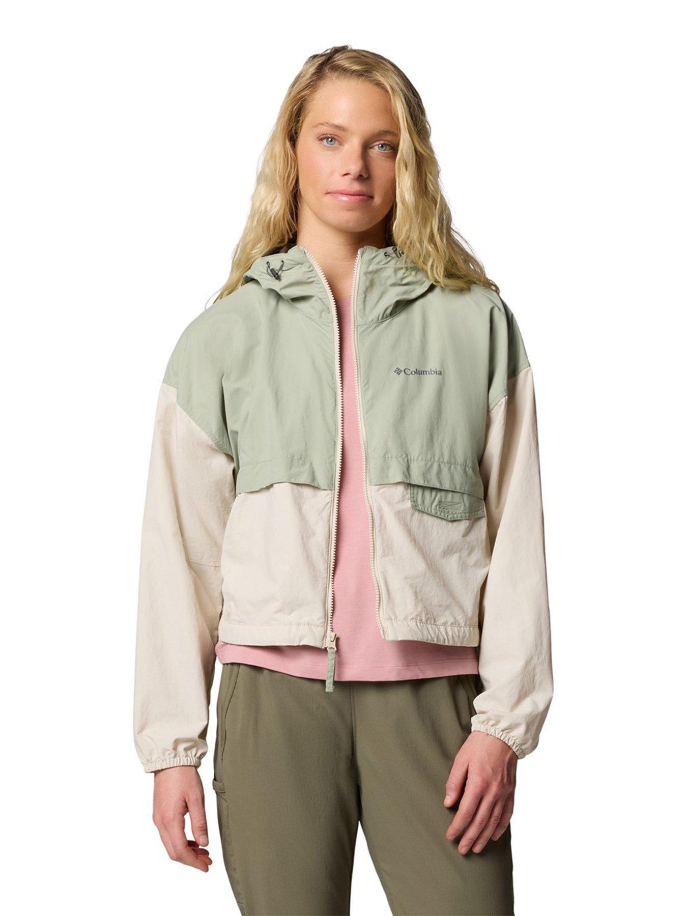 Columbia Womens Spire Valley Cropped Windbreaker Green Very