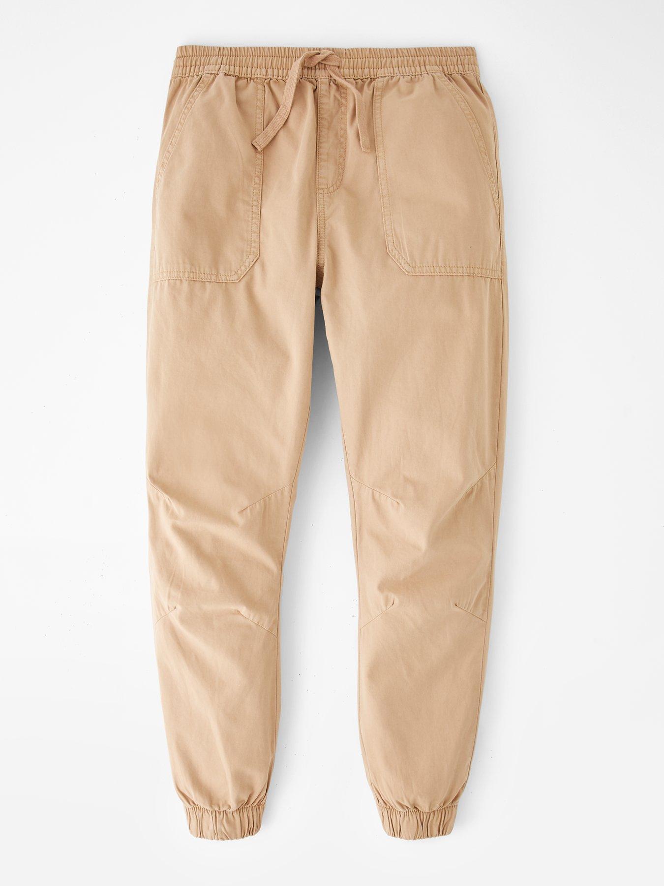 V by Very Boys Cuffed Leg Woven Joggers - Stone Beige