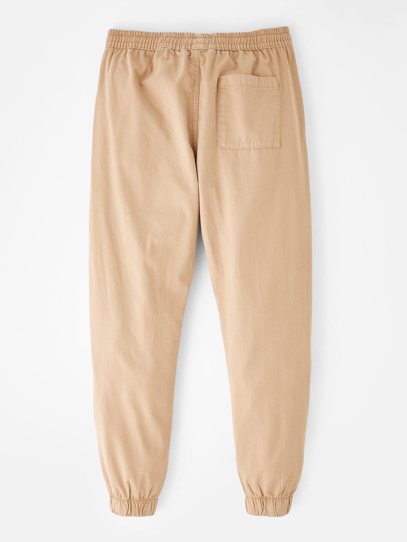 Image 2 of 4 of The Very Collection Boys Cuffed Leg Woven Joggers - Stone Beige