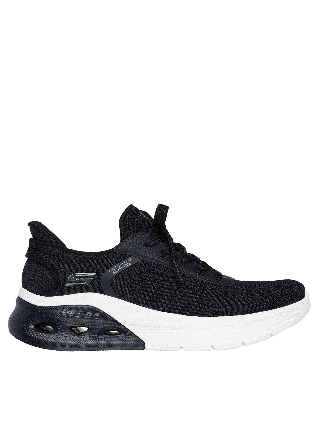 undefined Bobs Arc Waves 2.0 Now It Glide-step Lace-up Slip-ins Trainer - Black Engineered Knit