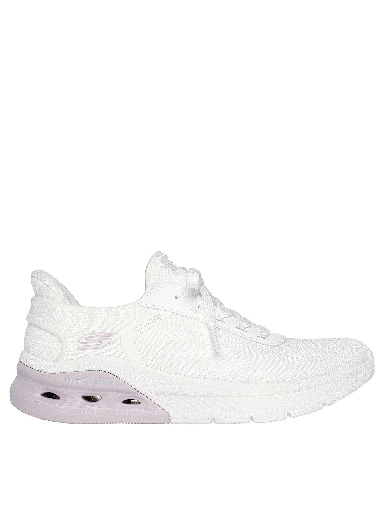 undefined Bobs Arc Waves 2.0 Now It Glide-step Lace-up Slip-ins Trainer - Off White Engineered Knit