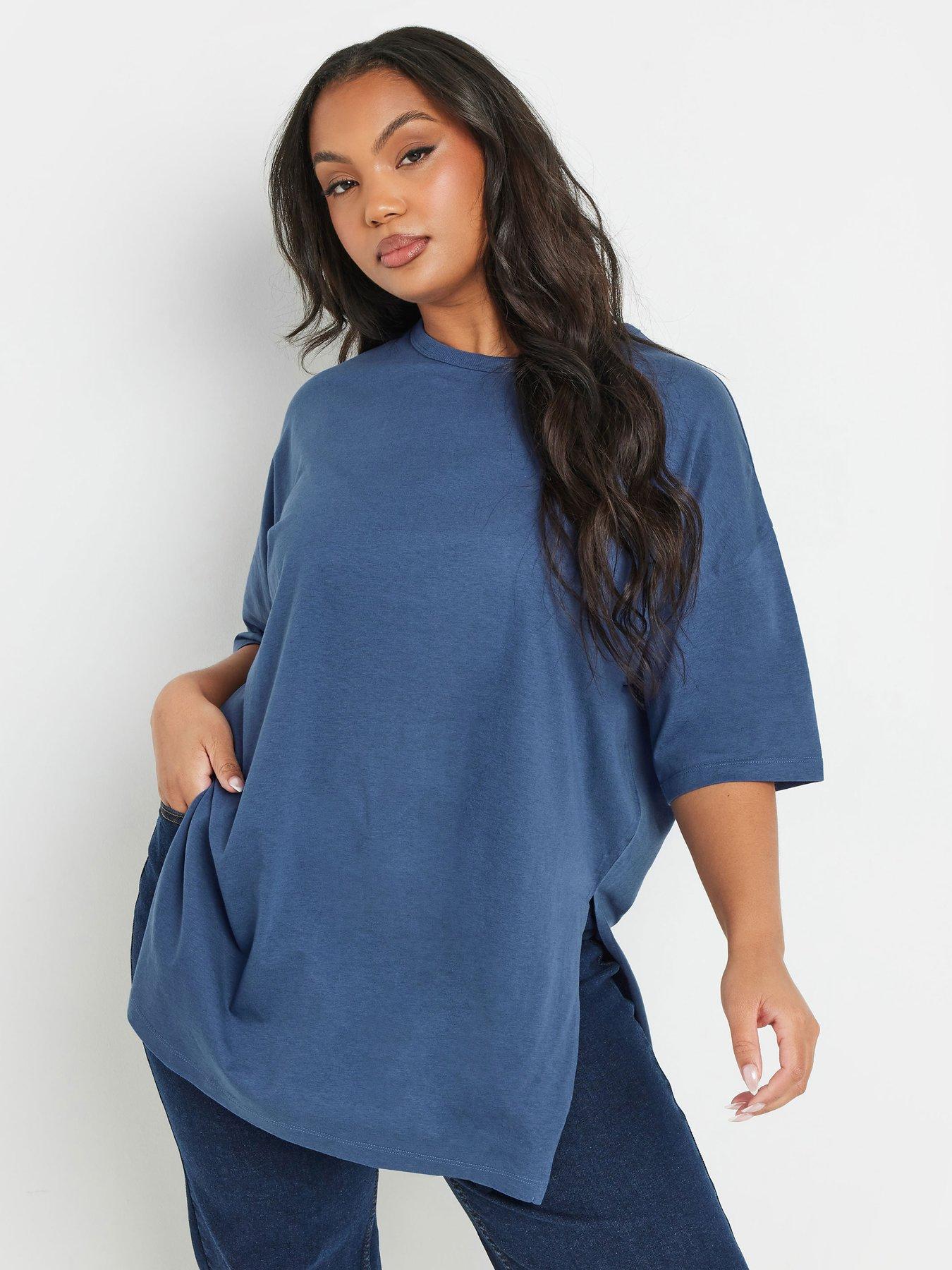 undefined Curve Oversized Side Split Shirt