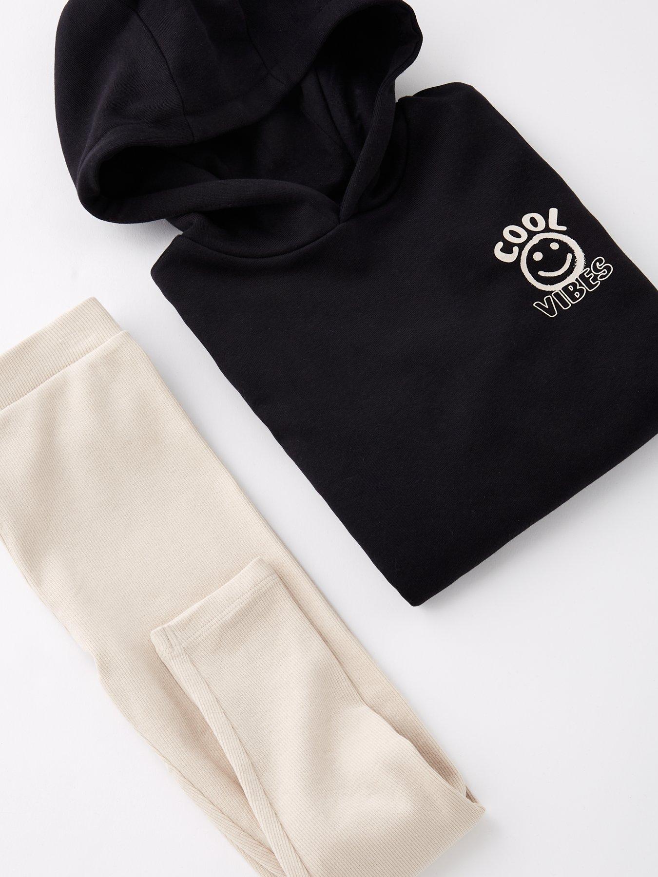 Image 4 of 4 of The Very Collection Boys Hoodie And Legging Smiley Face Set - Black
