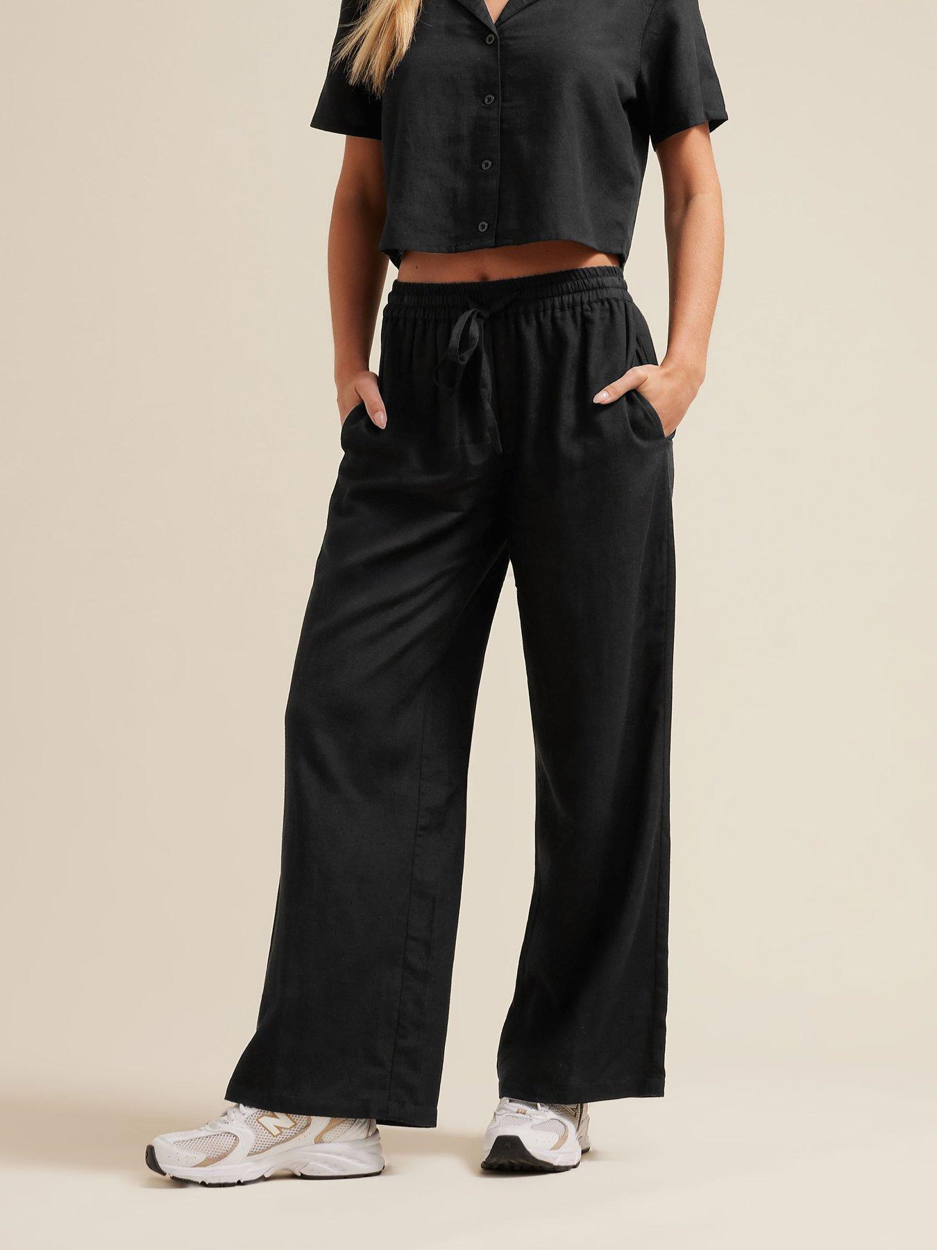 undefined Petite Wide Leg Trouser