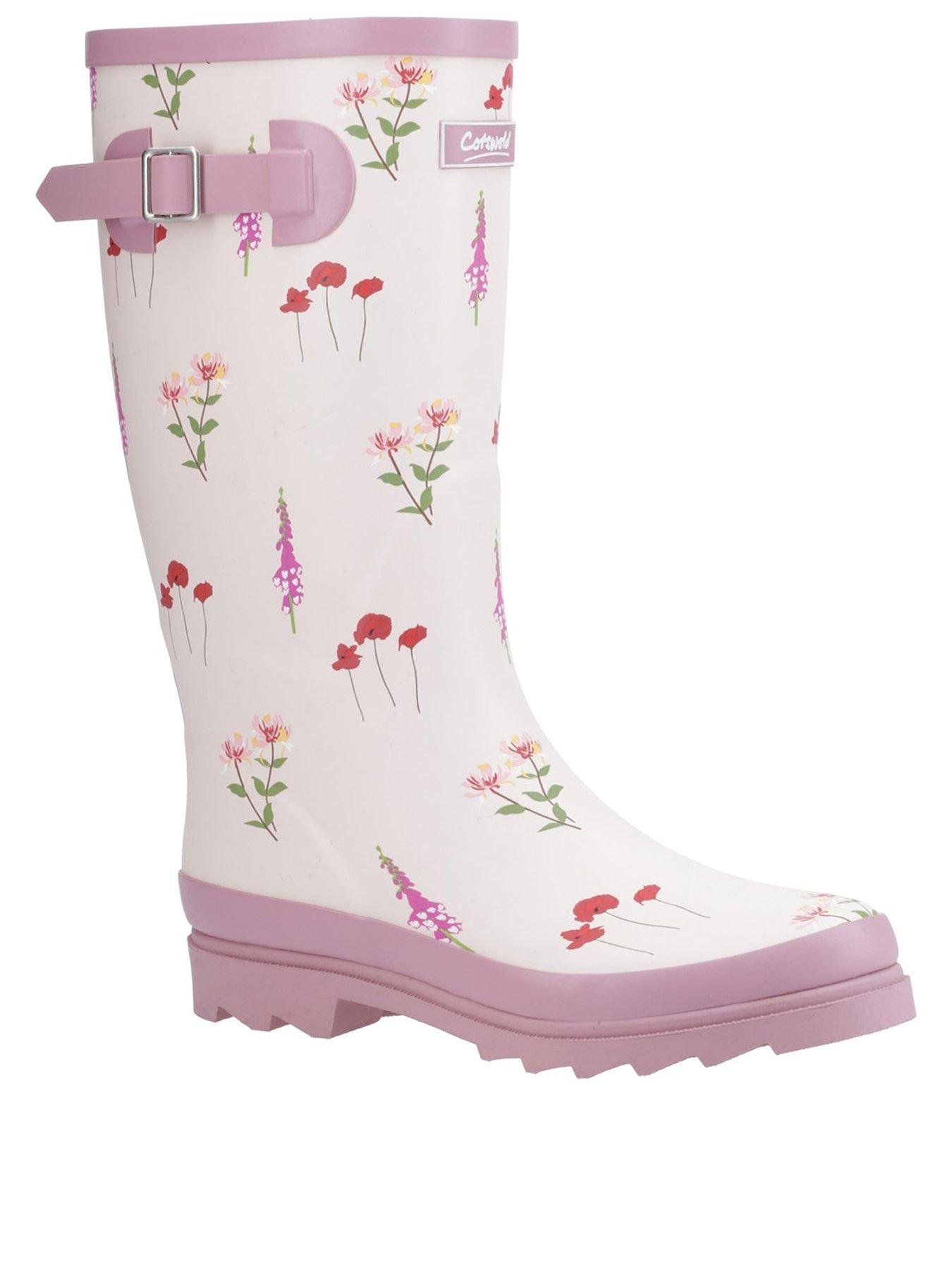 Image 2 of 6 of Cotswold Womens Wildflower Tall Wellingtons - Pink