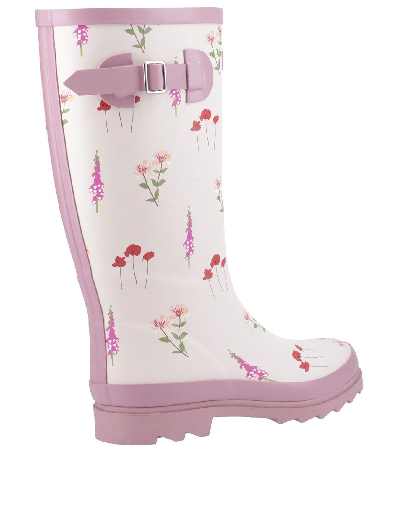 Image 3 of 6 of Cotswold Womens Wildflower Tall Wellingtons - Pink