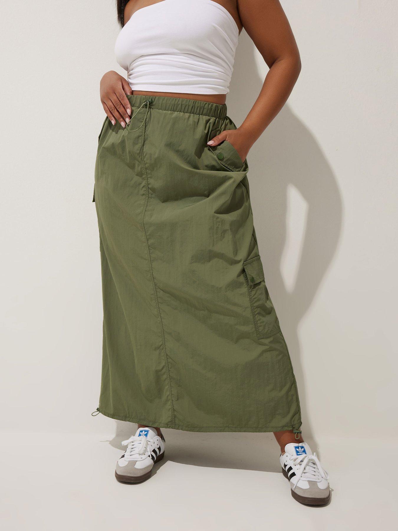Image 1 of 4 of Yours Curve Maxi Pocket Skirt