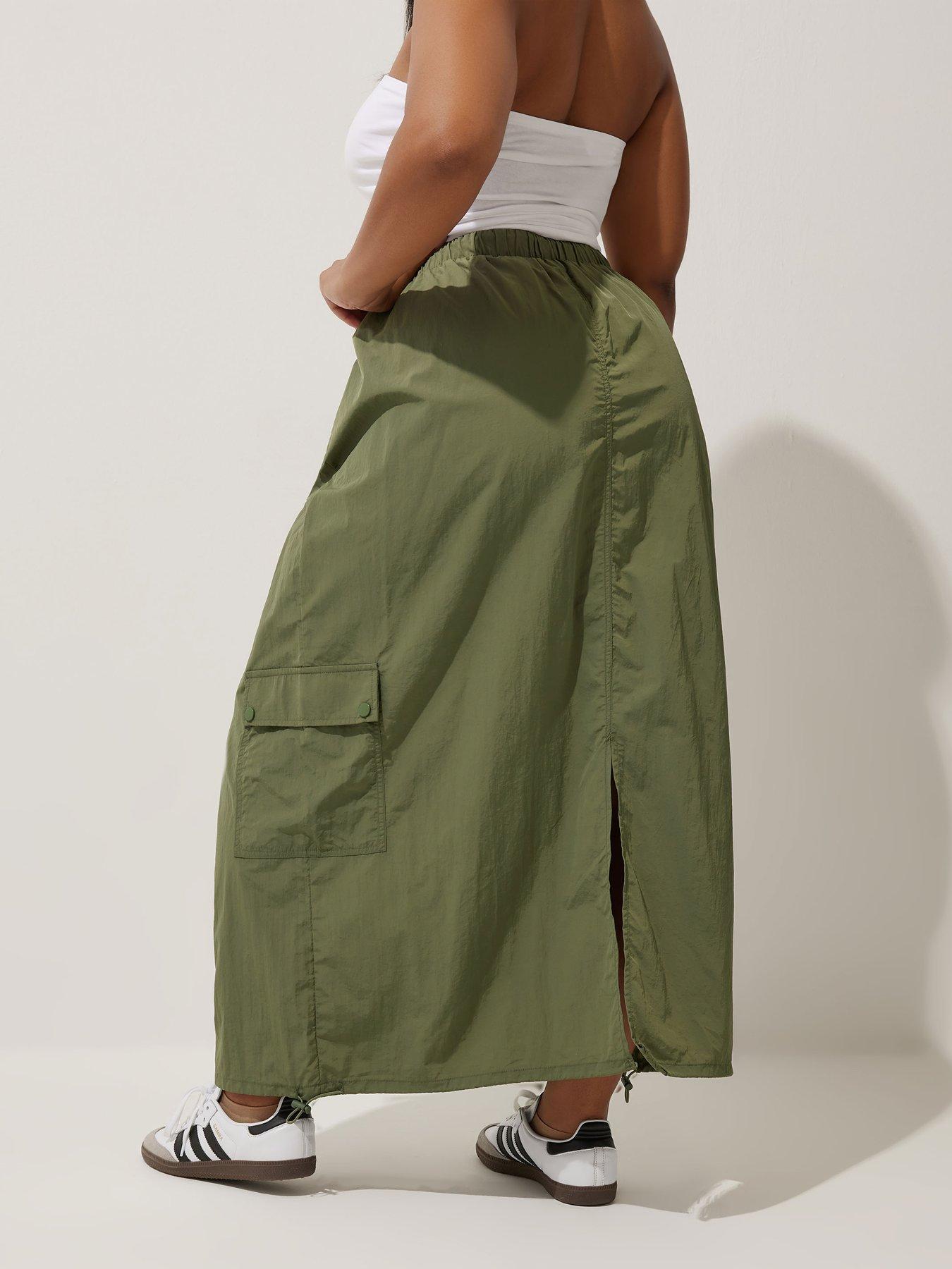 Image 2 of 4 of Yours Curve Maxi Pocket Skirt