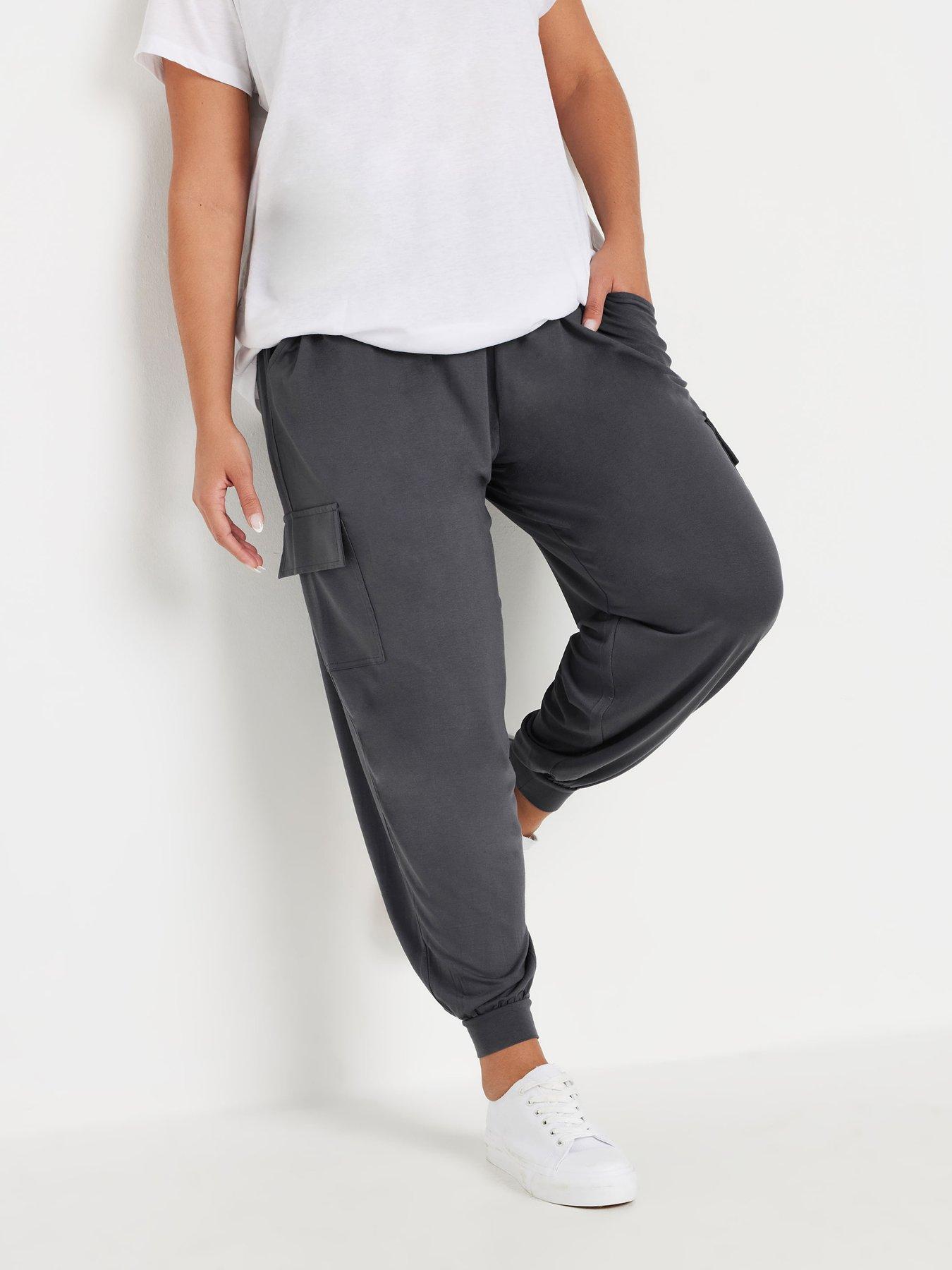 Image 1 of 4 of Yours Curve Harem Cargo - Grey
