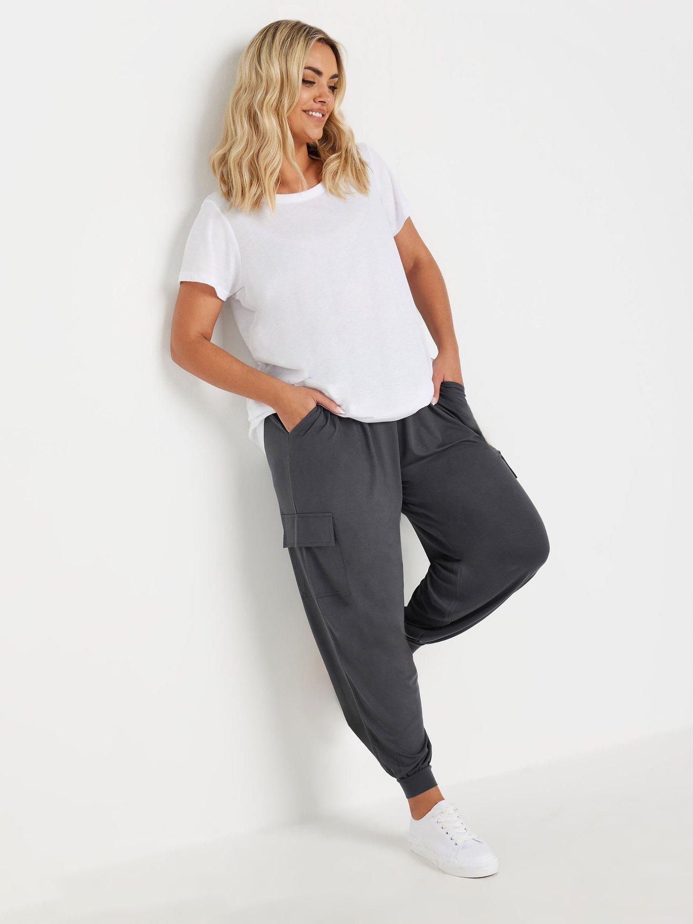 Image 3 of 4 of Yours Curve Harem Cargo - Grey