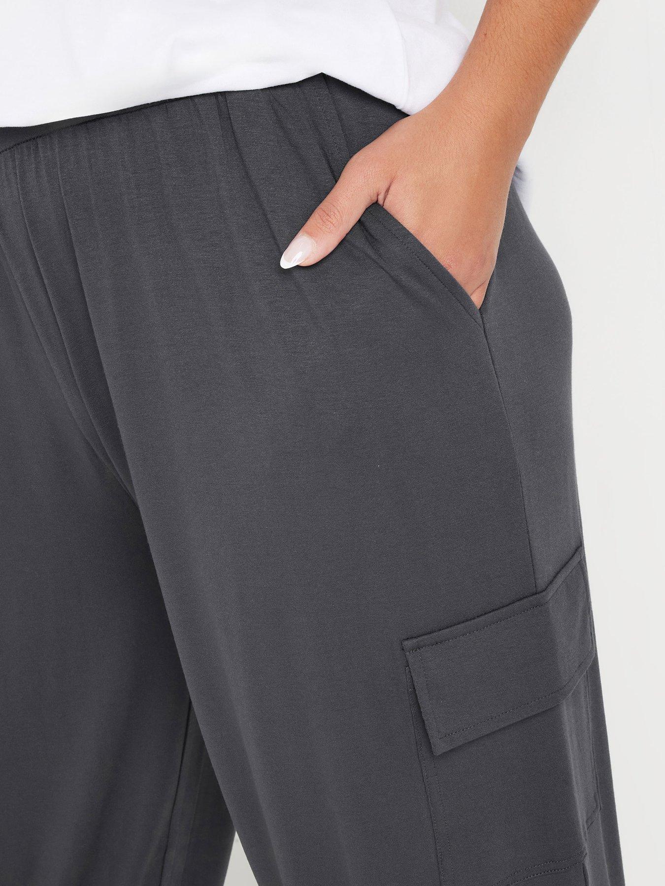 Image 4 of 4 of Yours Curve Harem Cargo - Grey