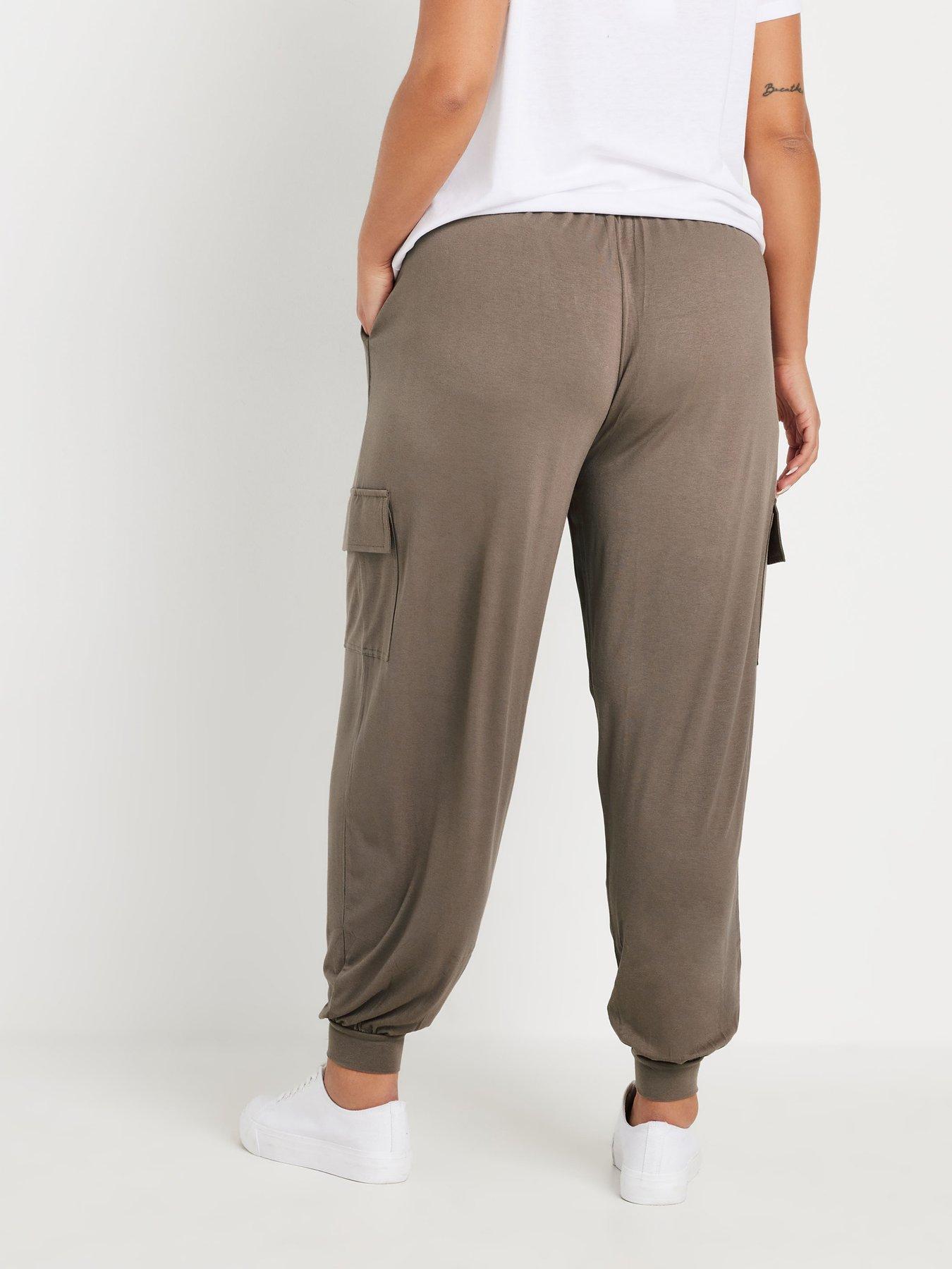 Image 2 of 4 of Yours Curve Harem Cargo - Brown