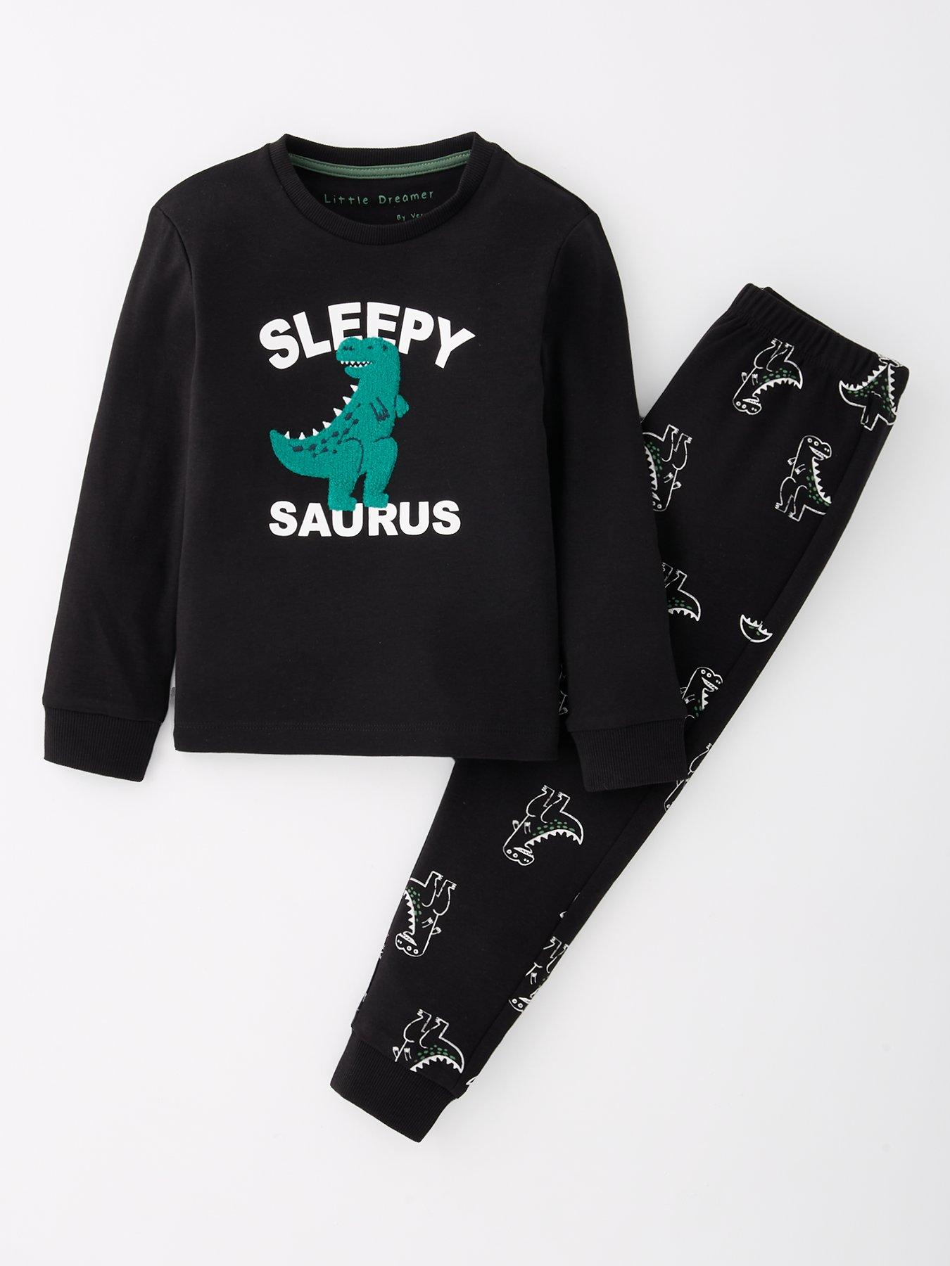 Image 1 of 4 of Mini V by Very Boys Dinosaur Single Pyjama Set - Multi