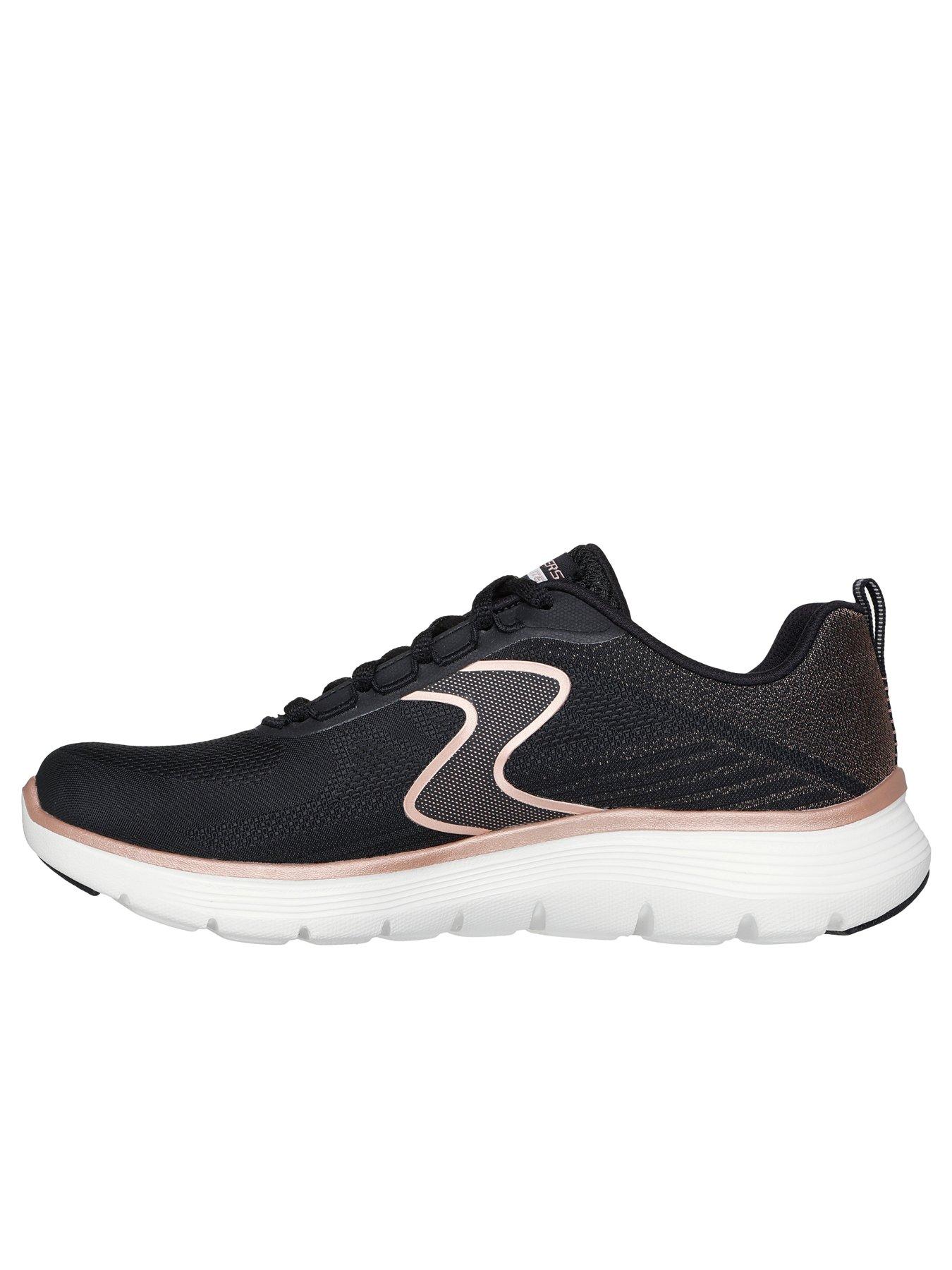Image 4 of 4 of Skechers Flex Appeal 5.0 Luxe Glow Lace-up Trainer - Black Mesh
