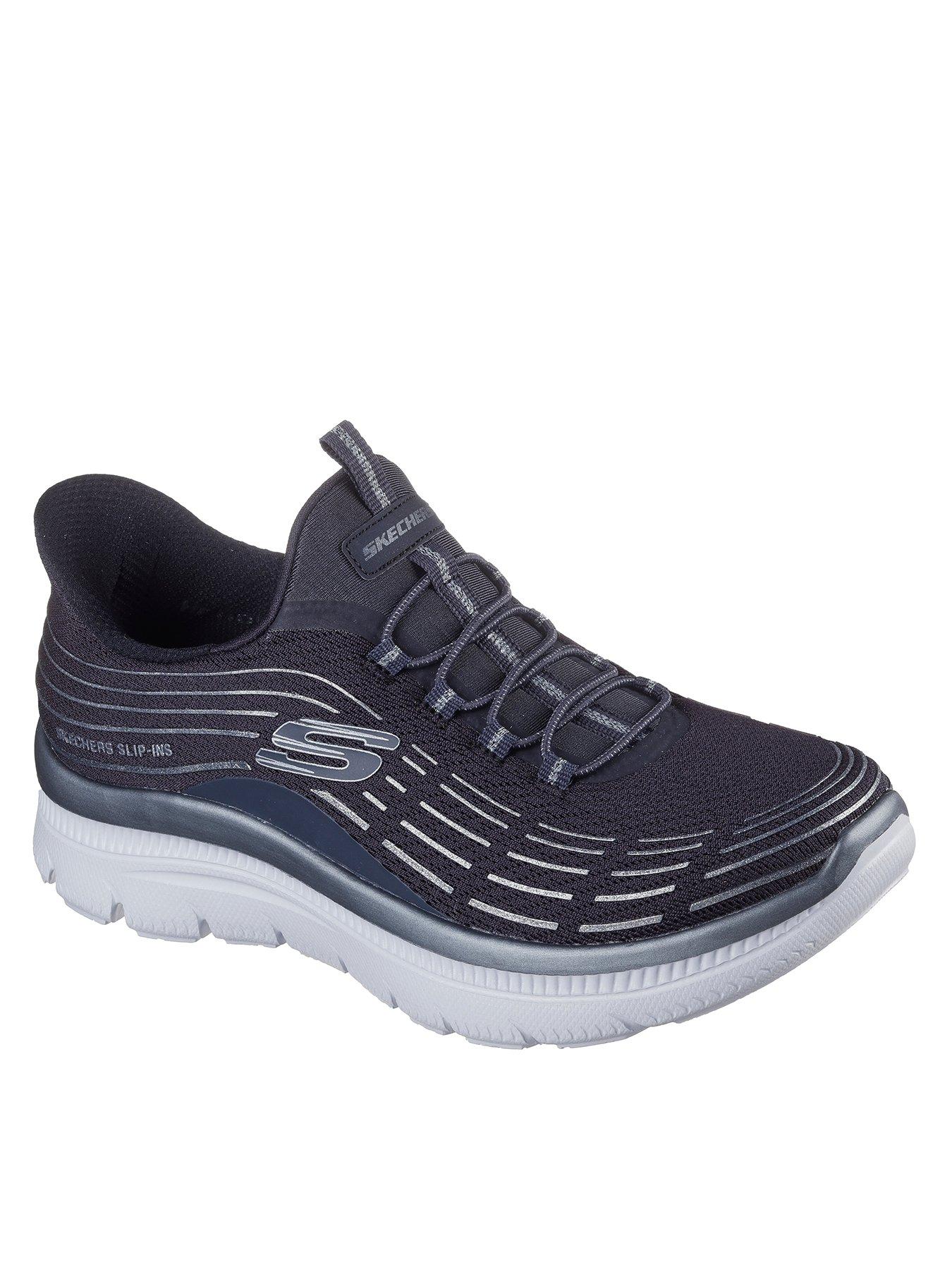 Image 2 of 5 of Skechers Summits Plus Soft Lyster Bungee Lace Slip-ins Trainer - Charcoal Mesh