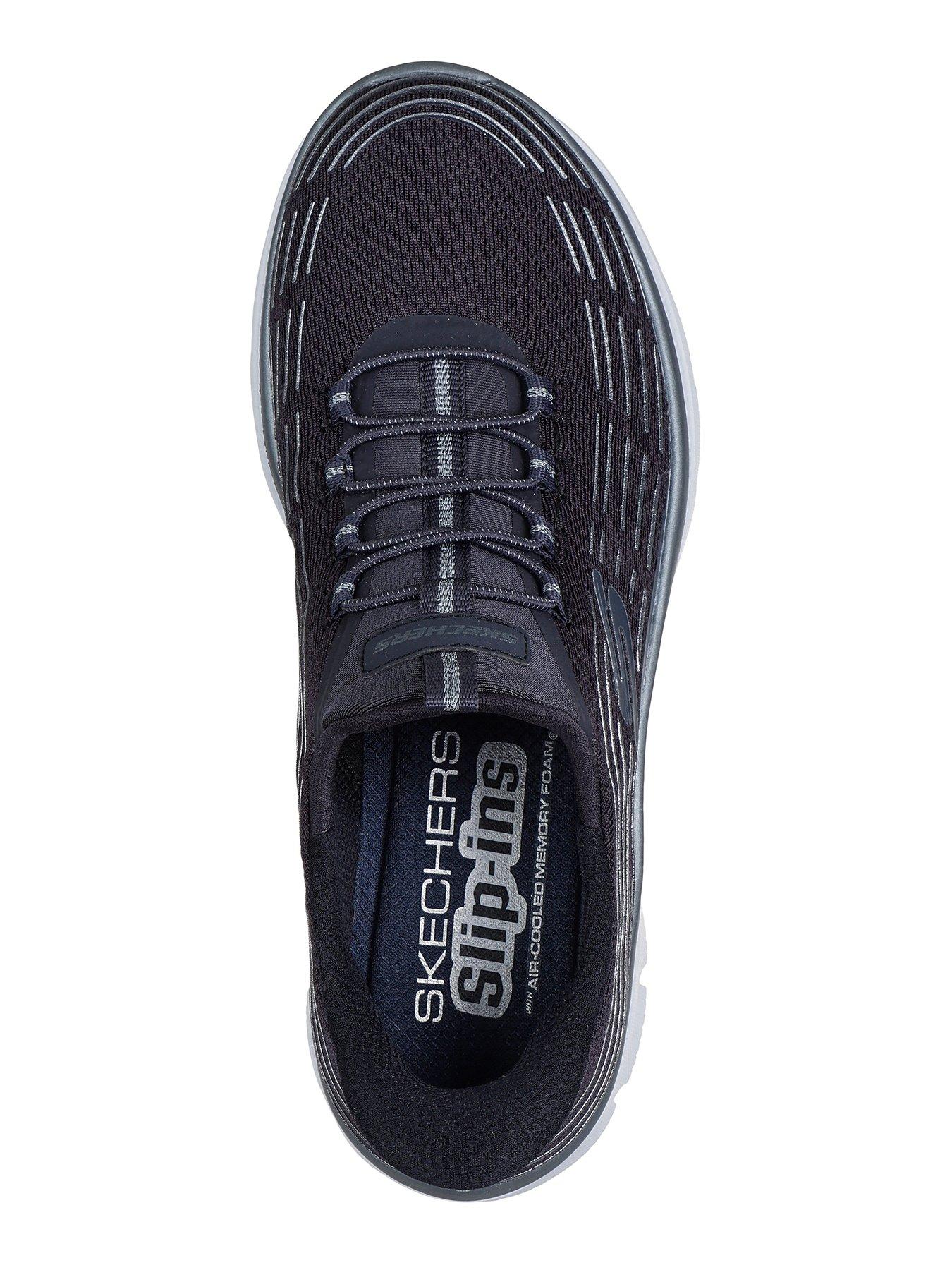 Image 3 of 5 of Skechers Summits Plus Soft Lyster Bungee Lace Slip-ins Trainer - Charcoal Mesh