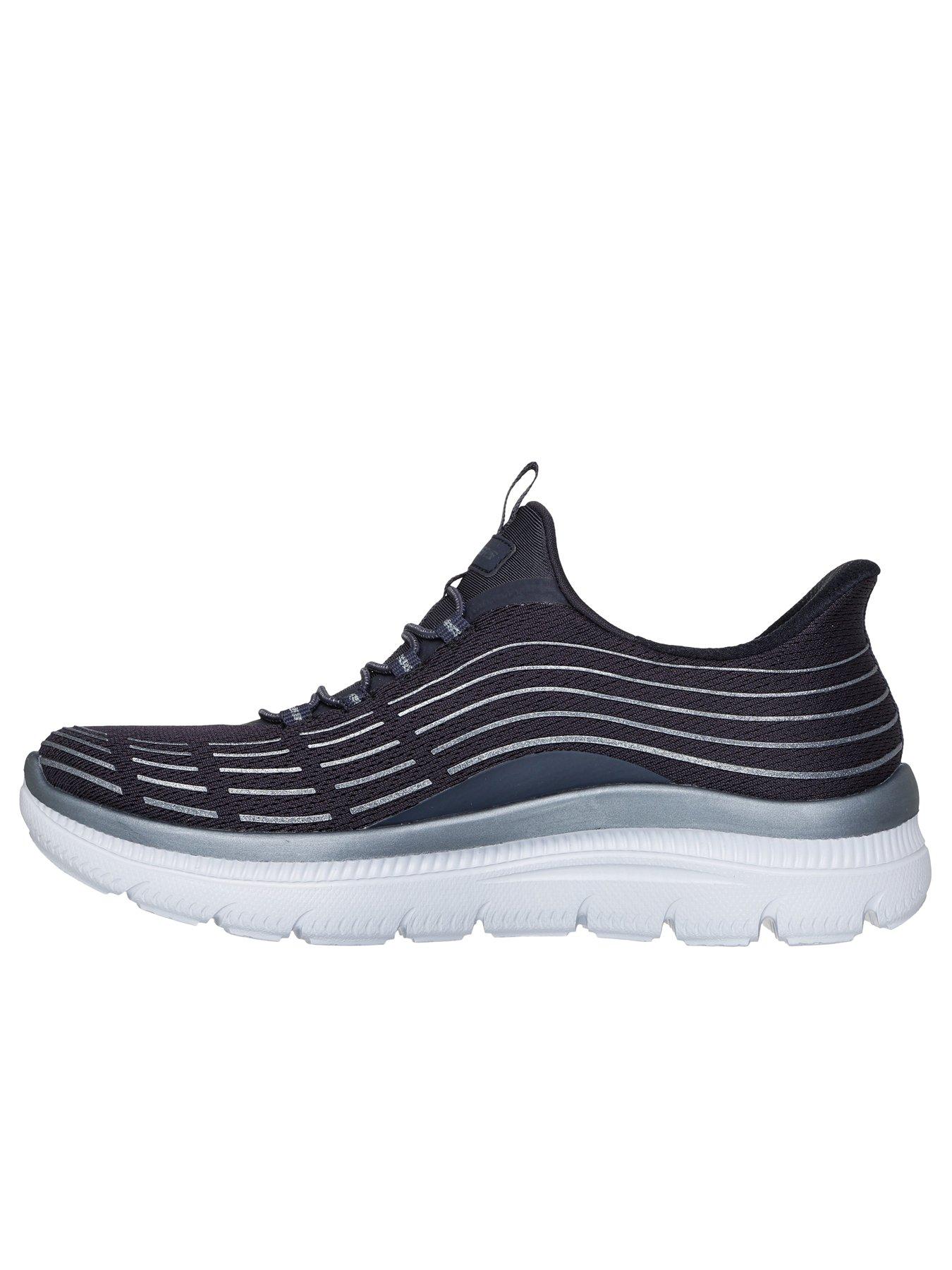 Image 5 of 5 of Skechers Summits Plus Soft Lyster Bungee Lace Slip-ins Trainer - Charcoal Mesh