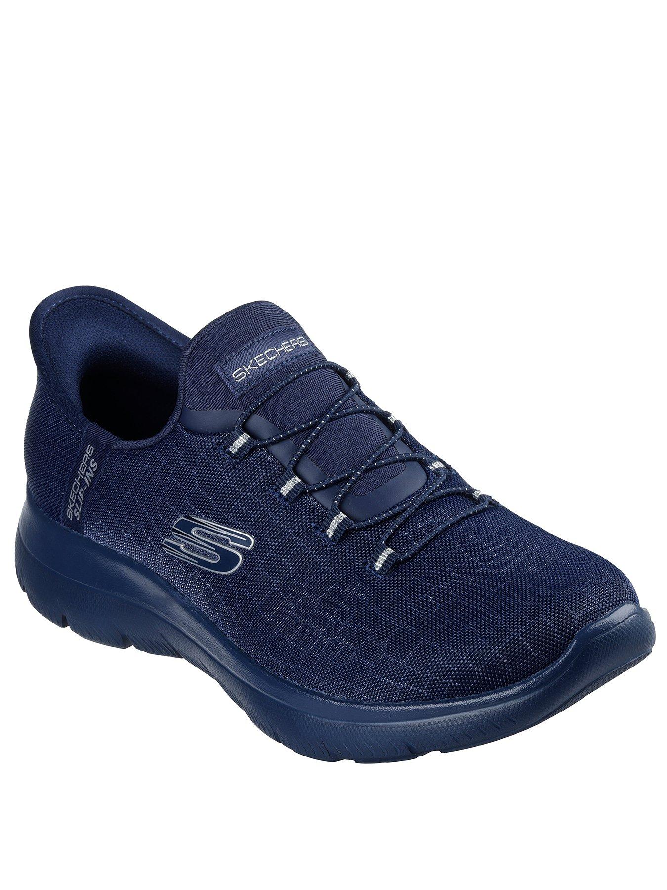 Image 2 of 5 of Skechers Summits Classy Night Slip-ins Trainer- Navy Sparkle