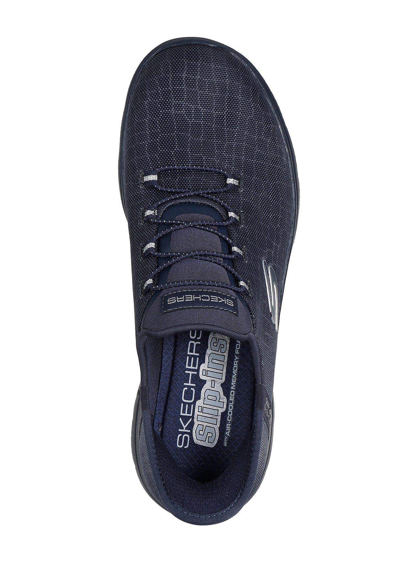 Image 3 of 5 of Skechers Summits Classy Night Slip-ins Trainer- Navy Sparkle