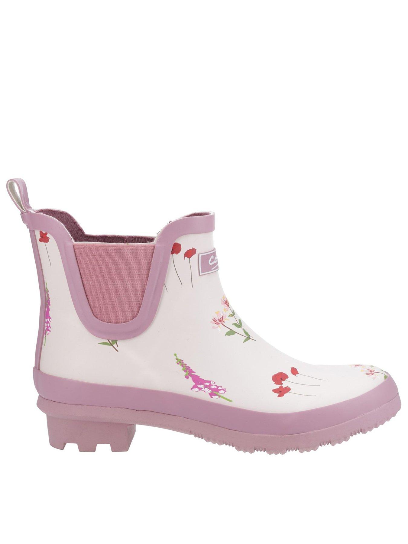 Image 1 of 5 of Cotswold Womens Wildflower Ankle Wellingtons - Pink