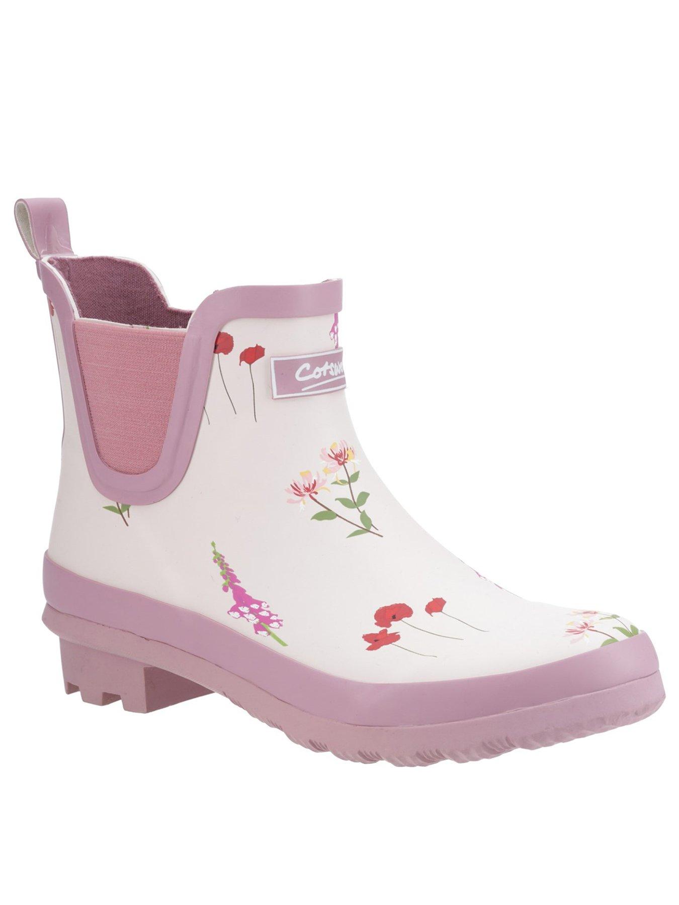Image 2 of 5 of Cotswold Womens Wildflower Ankle Wellingtons - Pink