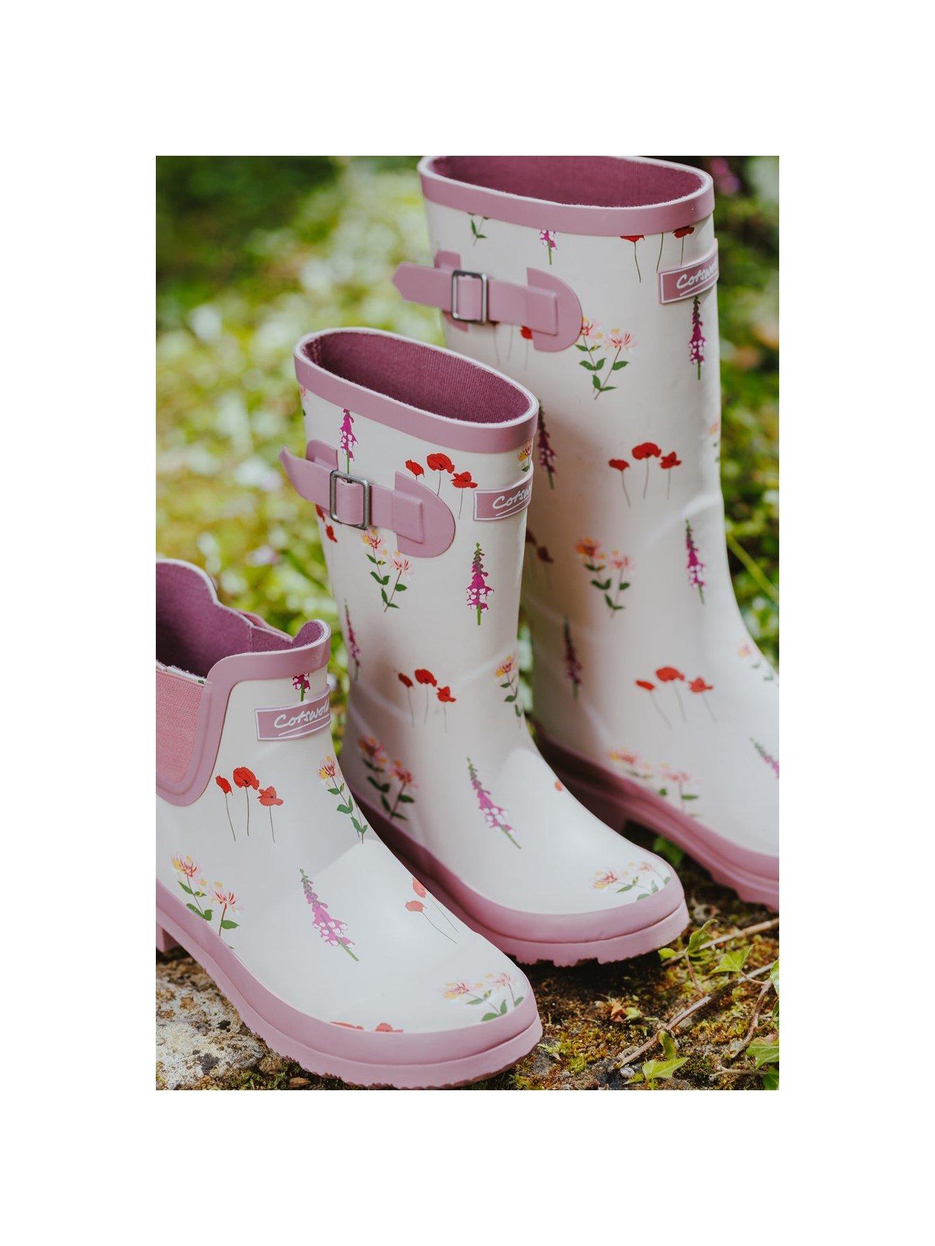 Image 5 of 5 of Cotswold Womens Wildflower Ankle Wellingtons - Pink