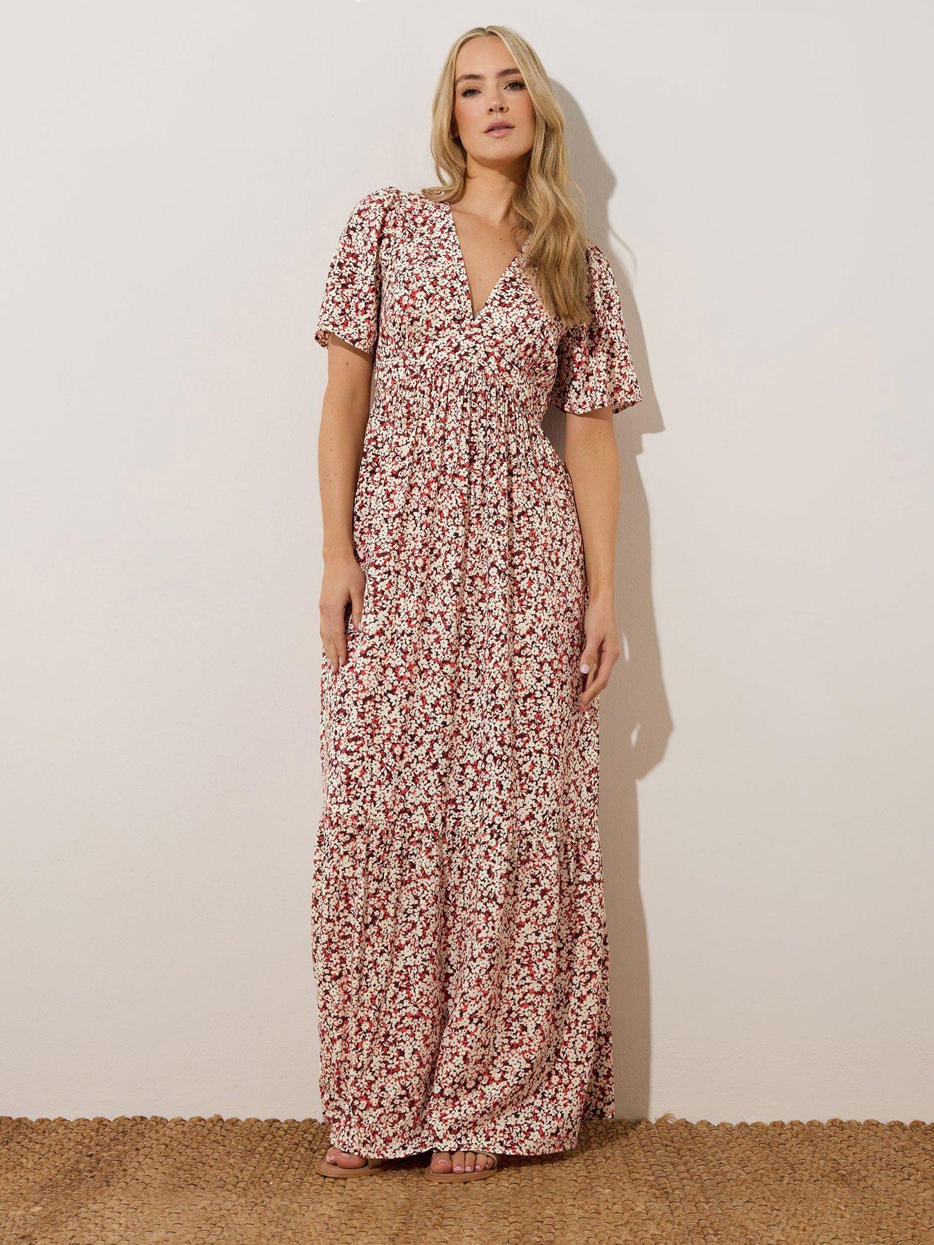 undefined Tall Ditsy Tiered Maxi Dress