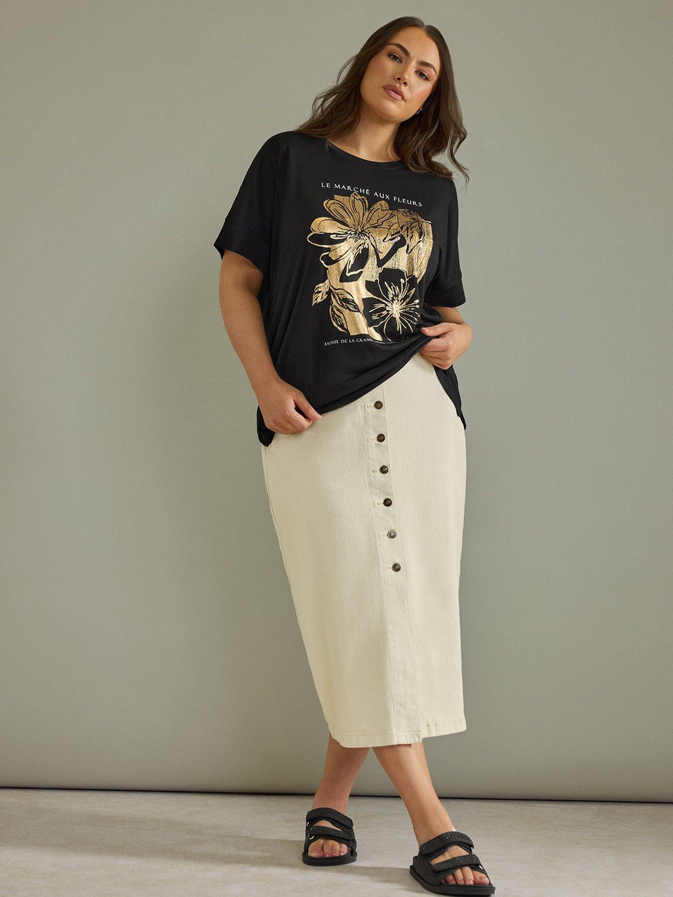 Image of Evans Foil Print Jersey T-shirt