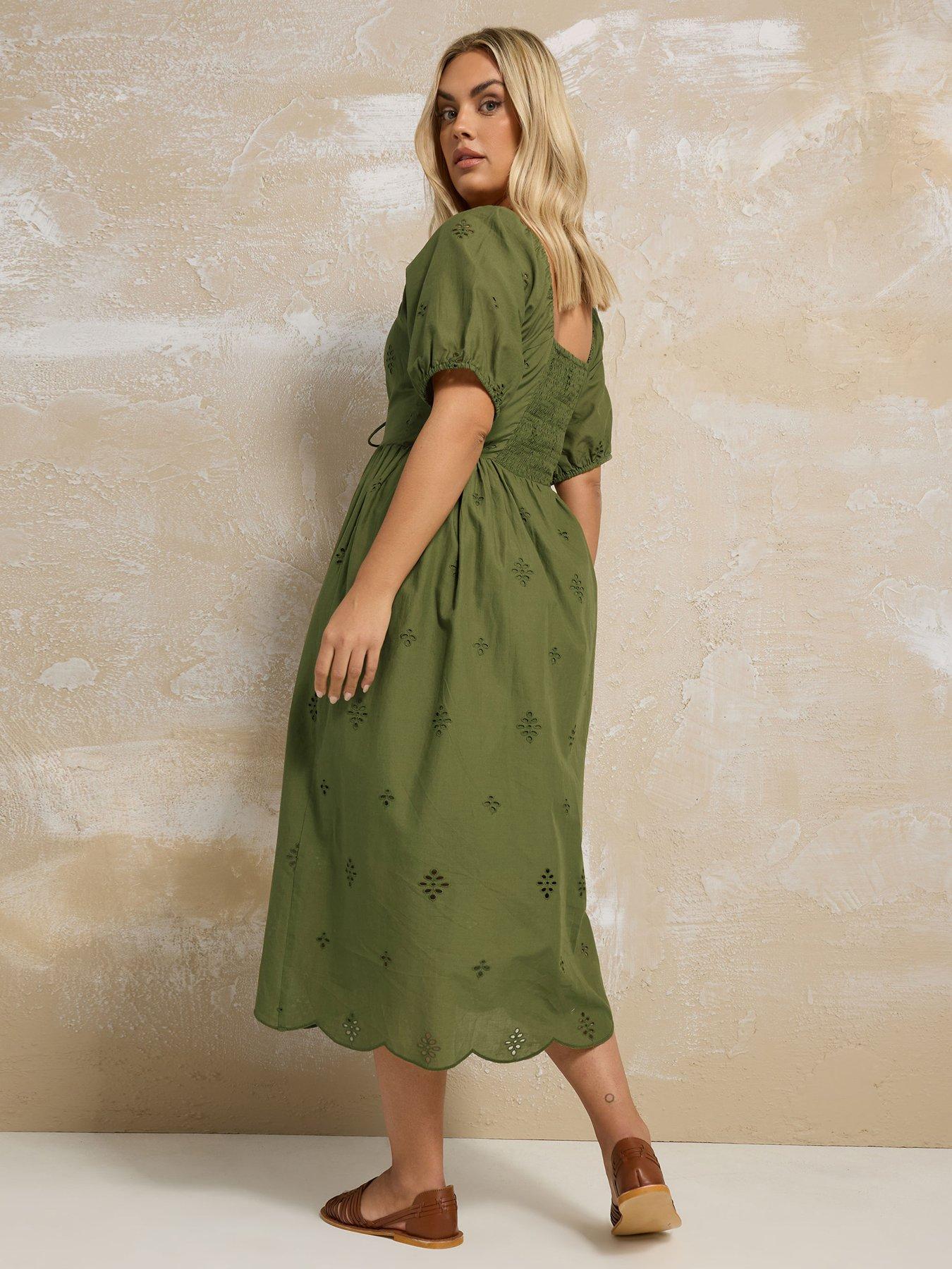 Image 2 of 4 of Yours Curve Broderie Dress