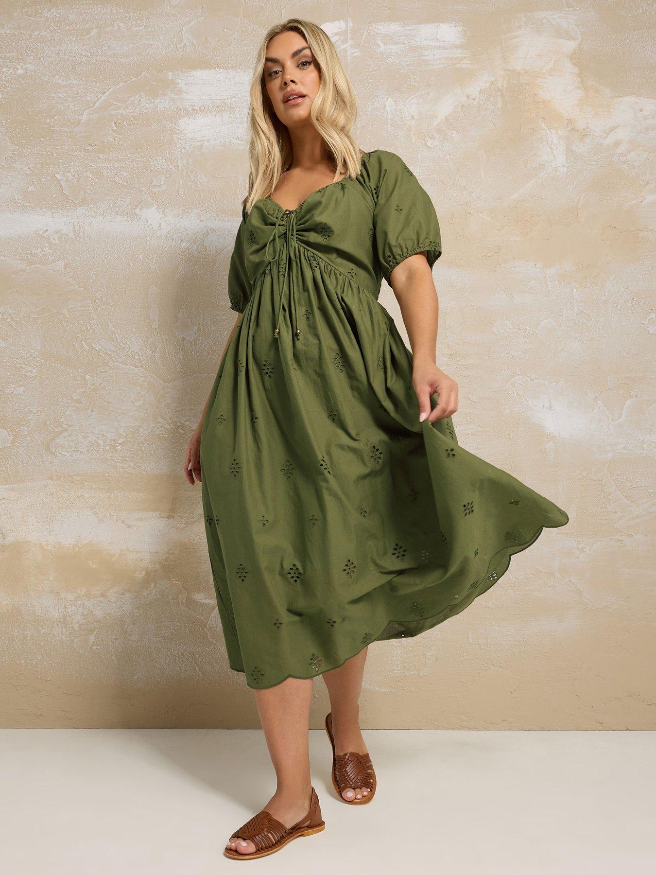 Image 3 of 4 of Yours Curve Broderie Dress