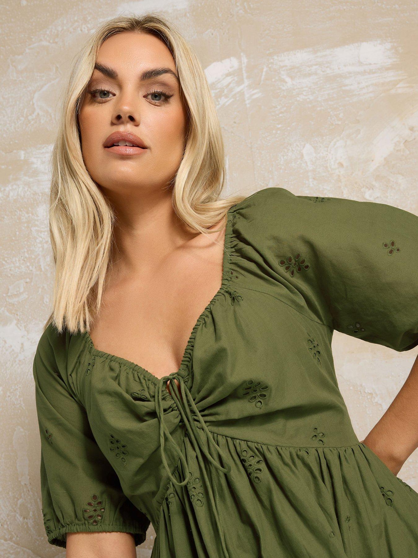 Image 4 of 4 of Yours Curve Broderie Dress