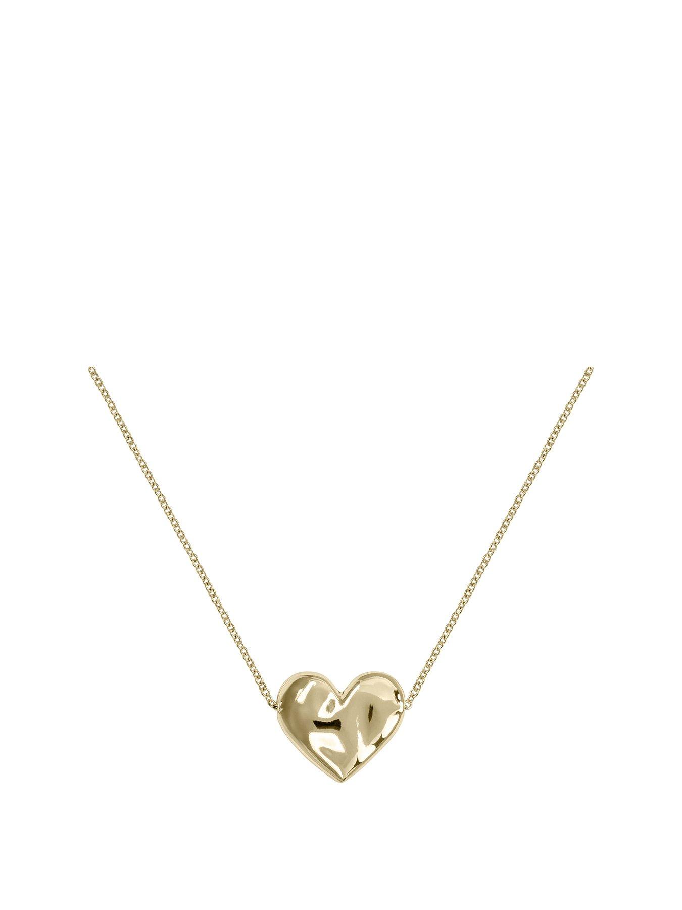 undefined 18ct Gold Plated Molten Heart Necklace