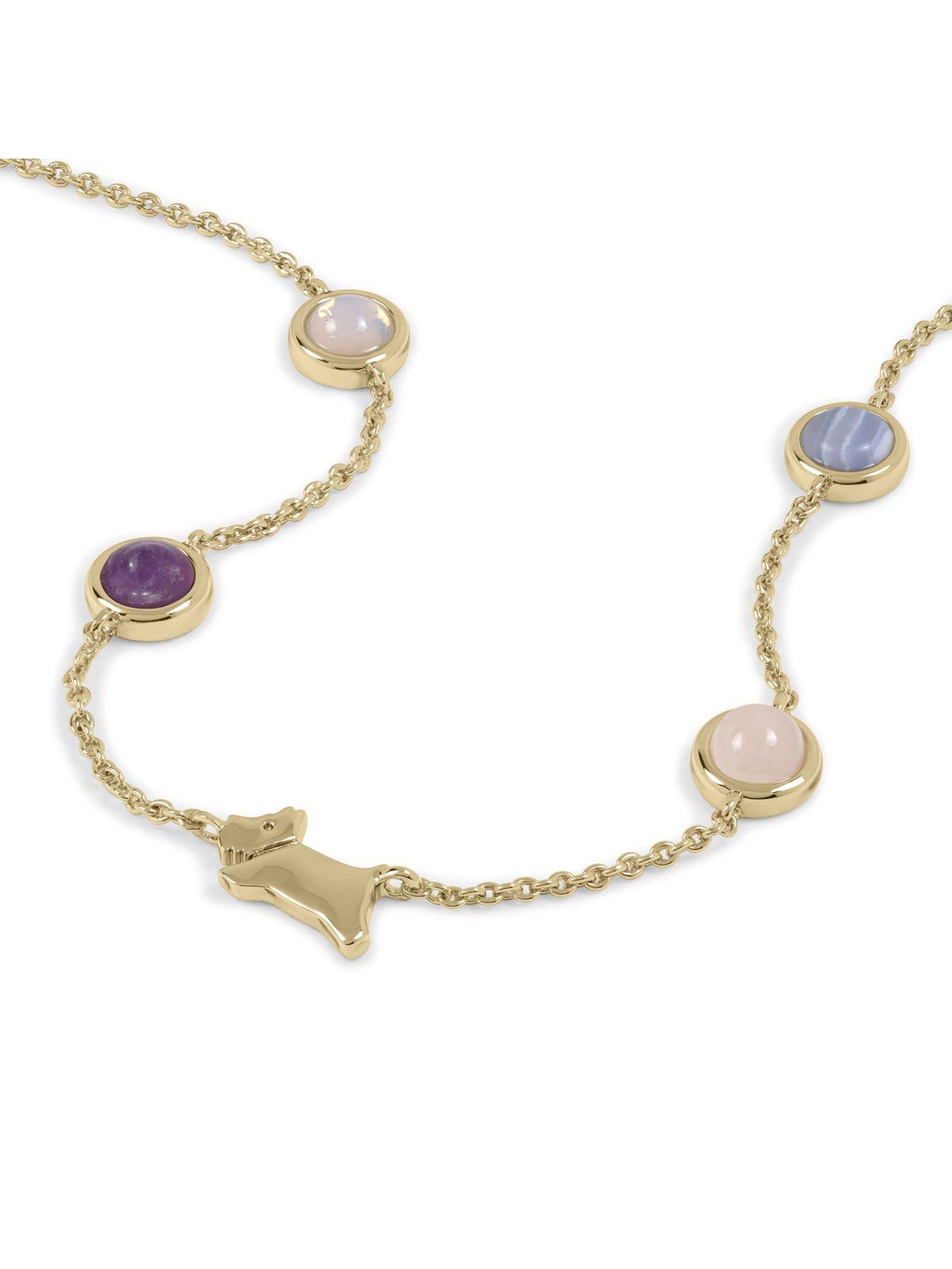 Image 2 of 3 of Radley 18ct Gold Plated Multi Stone Jumping Dog Charm Bracelet