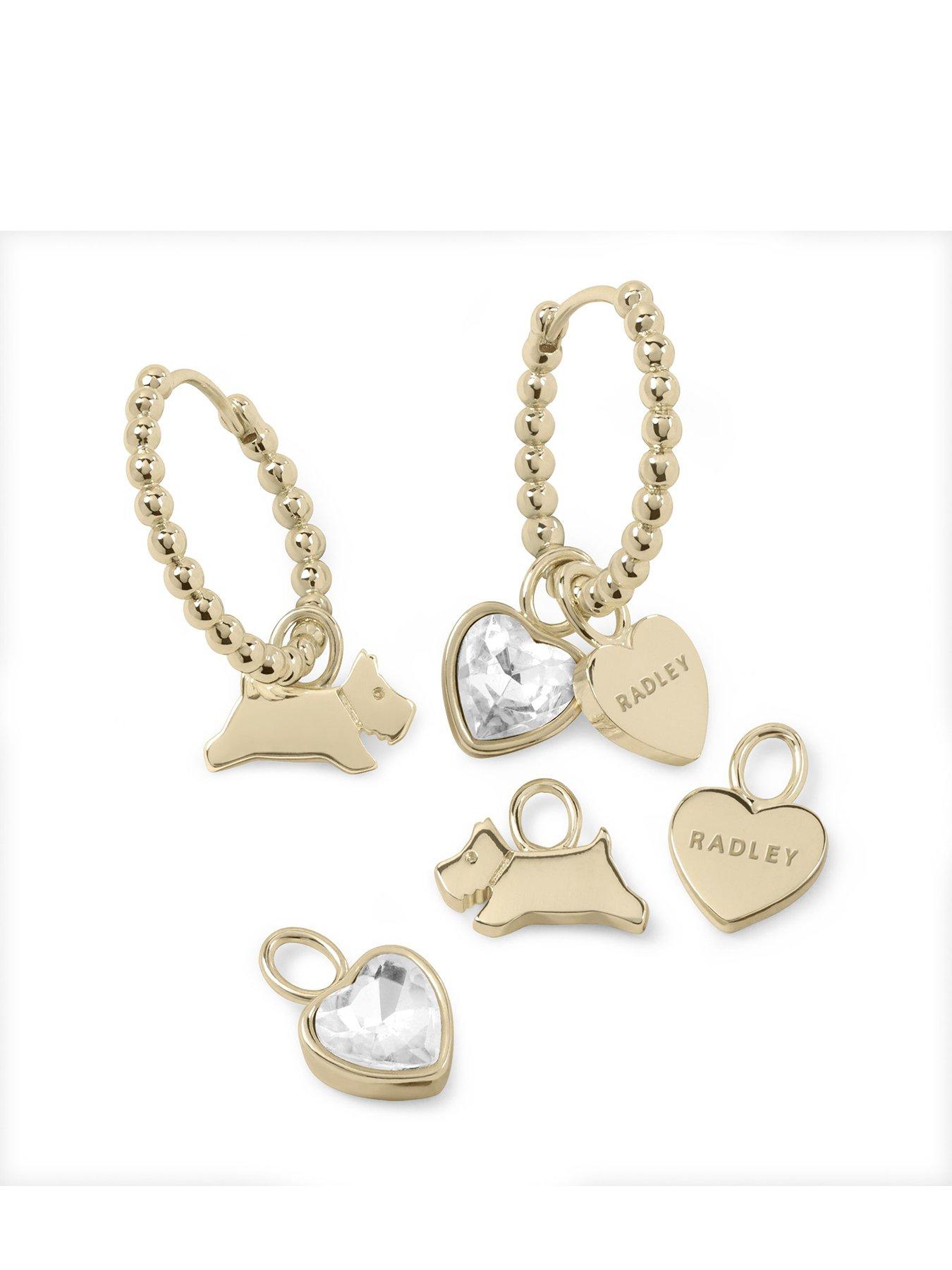 undefined 18ct Gold Plated Bobble Hoop Earring and Charm Set