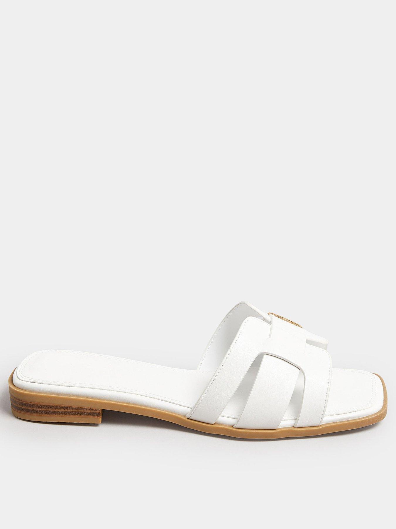 Image 1 of 4 of Yours Wide Fit Cut Out Mule Sandals