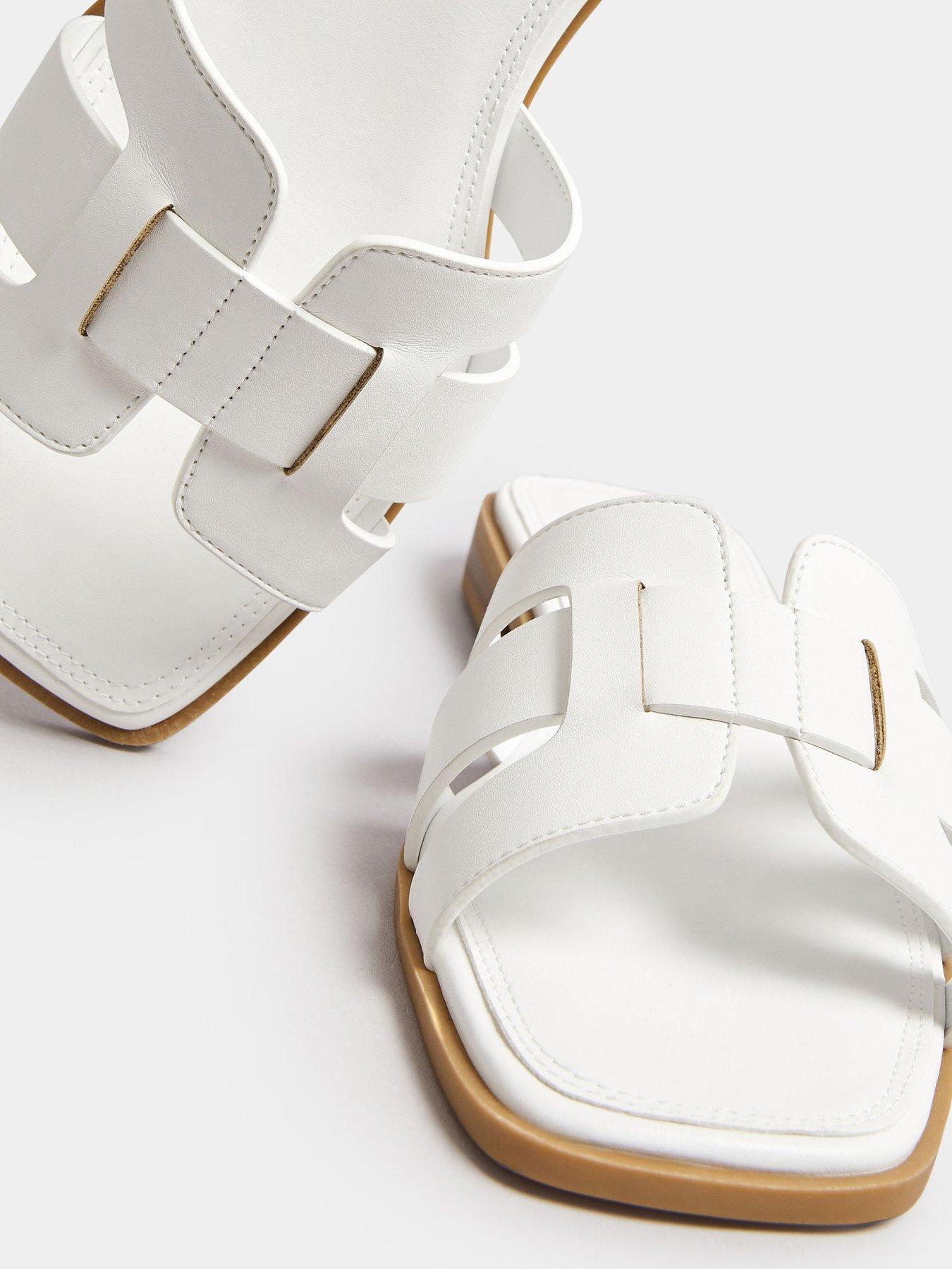 Image 4 of 4 of Yours Wide Fit Cut Out Mule Sandals